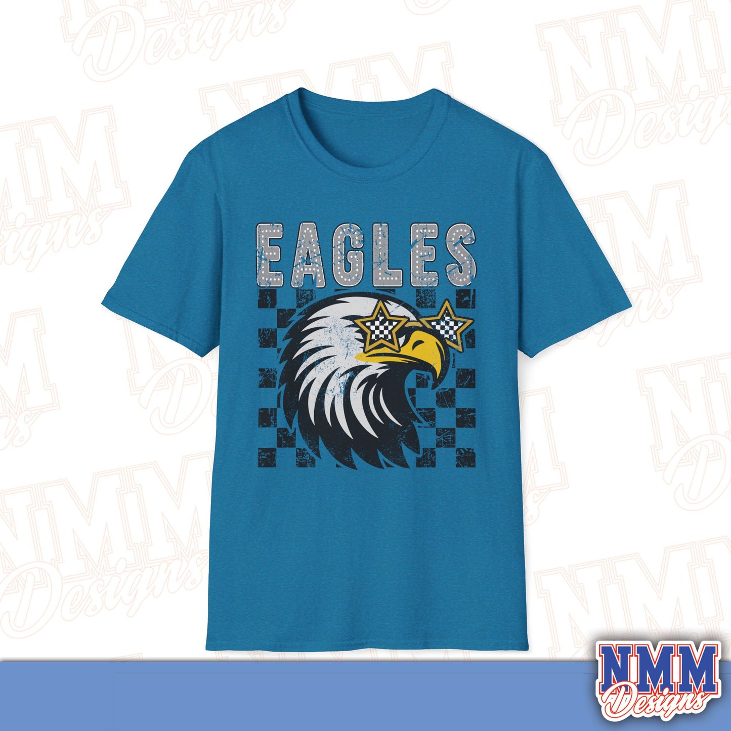Eagle Graphic T-Shirt, Vintage Style Eagle Tee, Unisex Softstyle Shirt, Perfect for Game Day, Eagle Lover Gift, Casual Wear