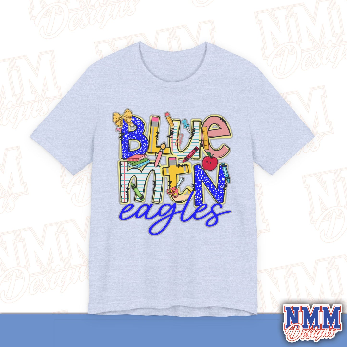 Blue Mountain Eagles Tee Shirt, Unisex Graphic T-Shirt, Casual Wear, Perfect for School Spirit, Gifts for Sports Fans, Summer Outfit