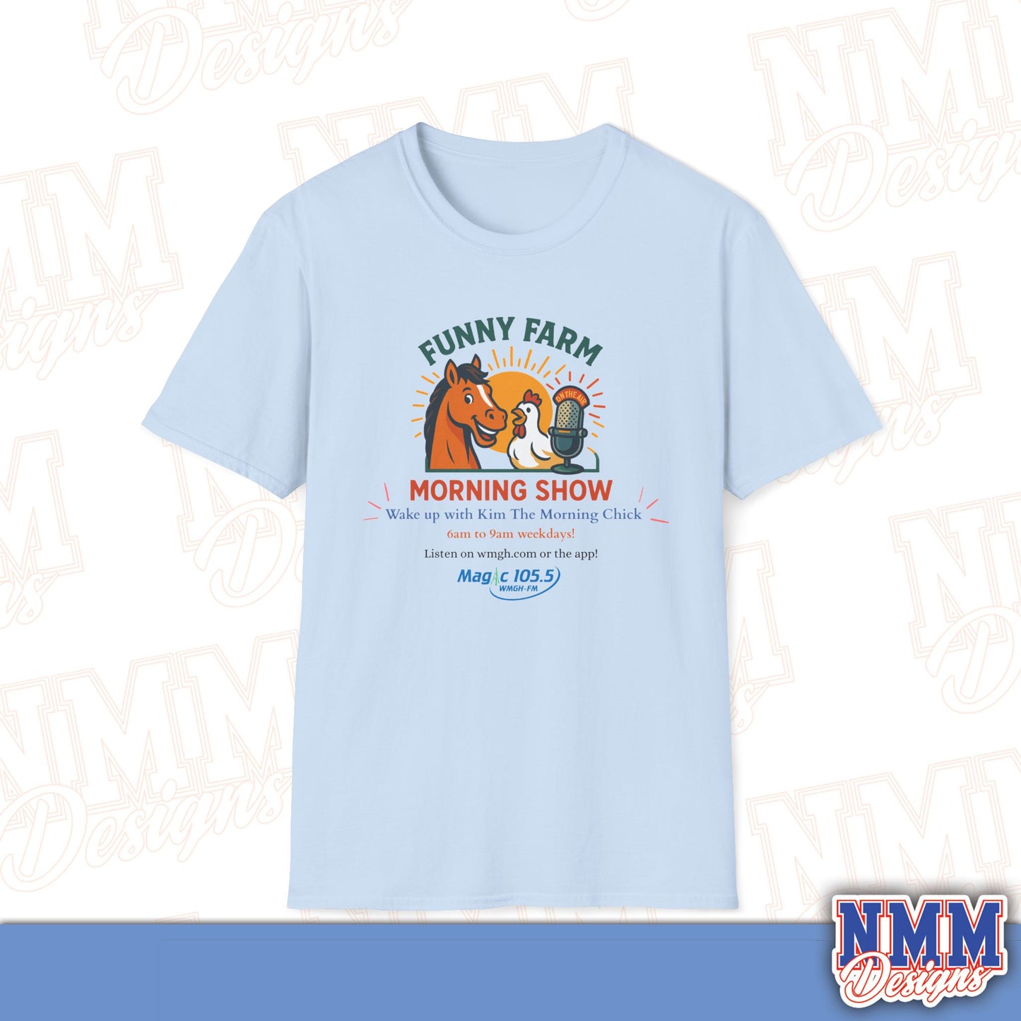 Funny Farm Morning Show Unisex Softstyle T-Shirt