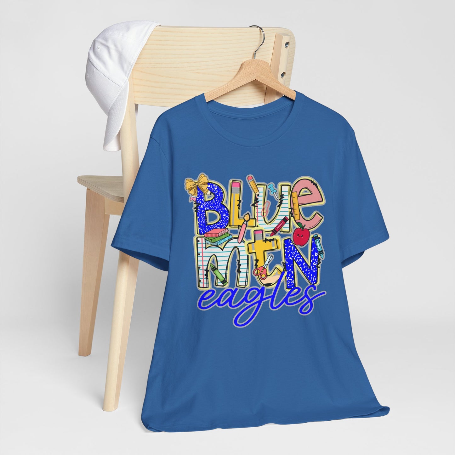 Blue Mountain Eagles Tee Shirt, Unisex Graphic T-Shirt, Casual Wear, Perfect for School Spirit, Gifts for Sports Fans, Summer Outfit