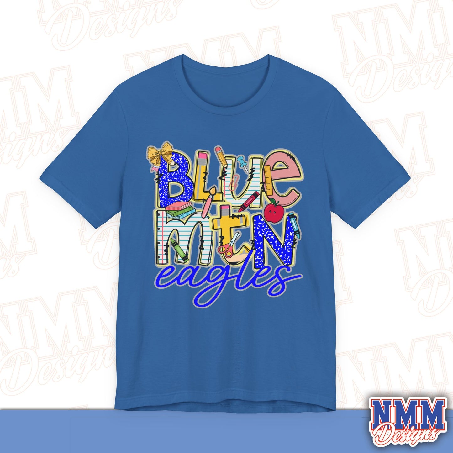 Blue Mountain Eagles Tee Shirt, Unisex Graphic T-Shirt, Casual Wear, Perfect for School Spirit, Gifts for Sports Fans, Summer Outfit