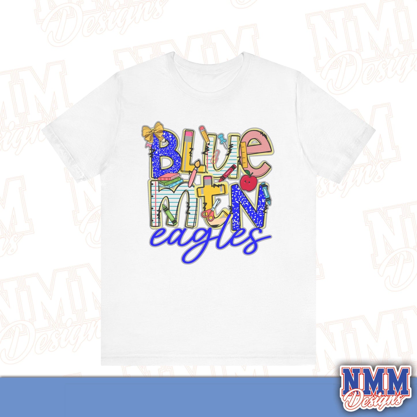 Blue Mountain Eagles Tee Shirt, Unisex Graphic T-Shirt, Casual Wear, Perfect for School Spirit, Gifts for Sports Fans, Summer Outfit