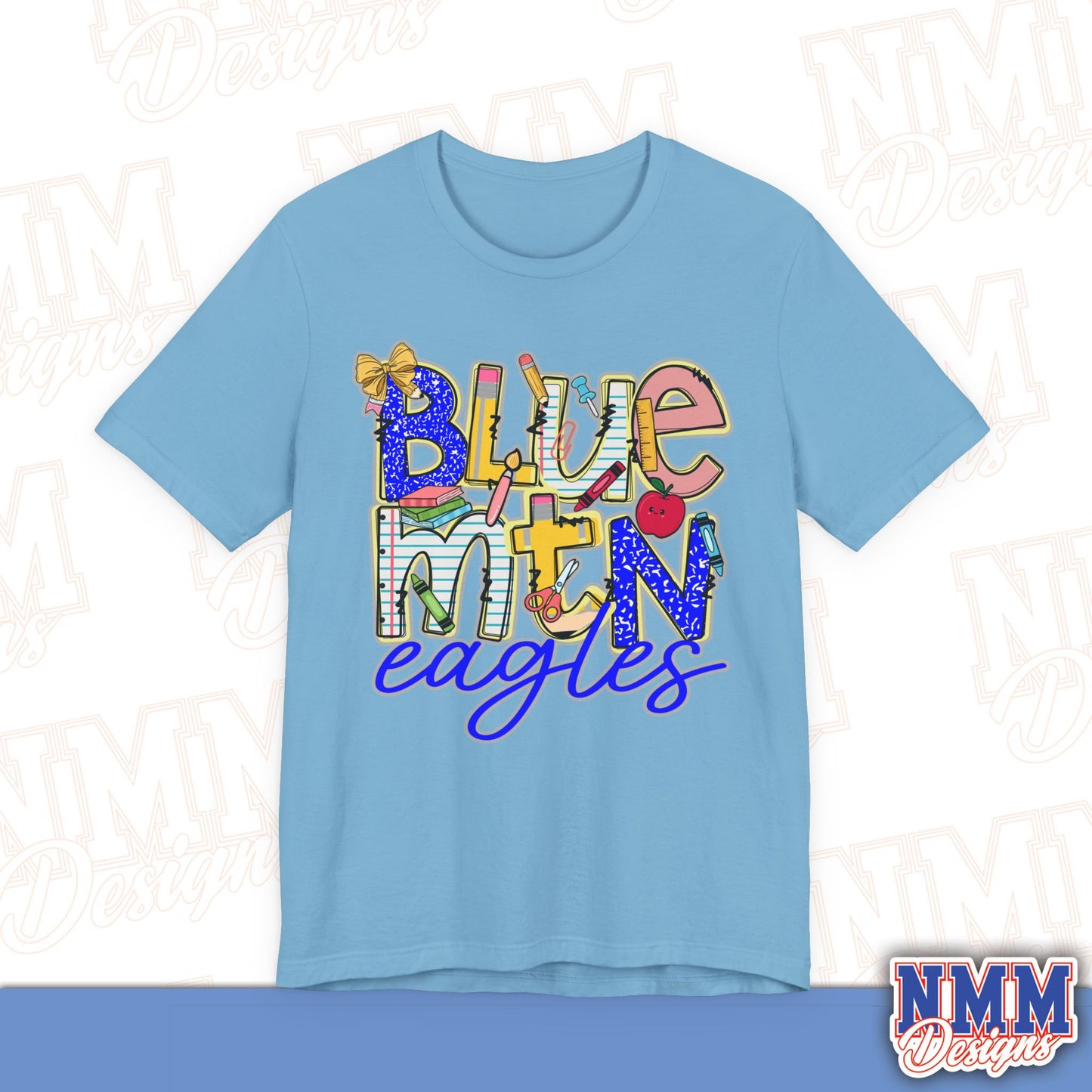 Blue Mountain Eagles Tee Shirt, Unisex Graphic T-Shirt, Casual Wear, Perfect for School Spirit, Gifts for Sports Fans, Summer Outfit