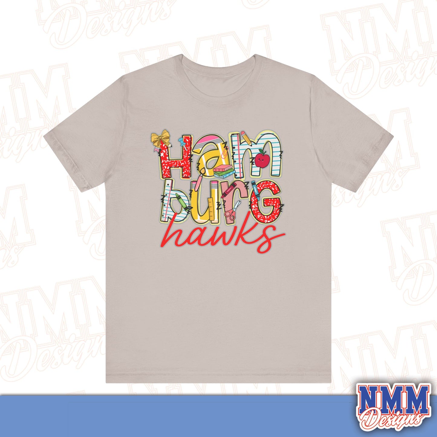 Hamburg Hawks Tee Shirt, Unisex Graphic T-Shirt, Casual Wear, Perfect for School Spirit, Gifts for Sports Fans, Summer Outfit