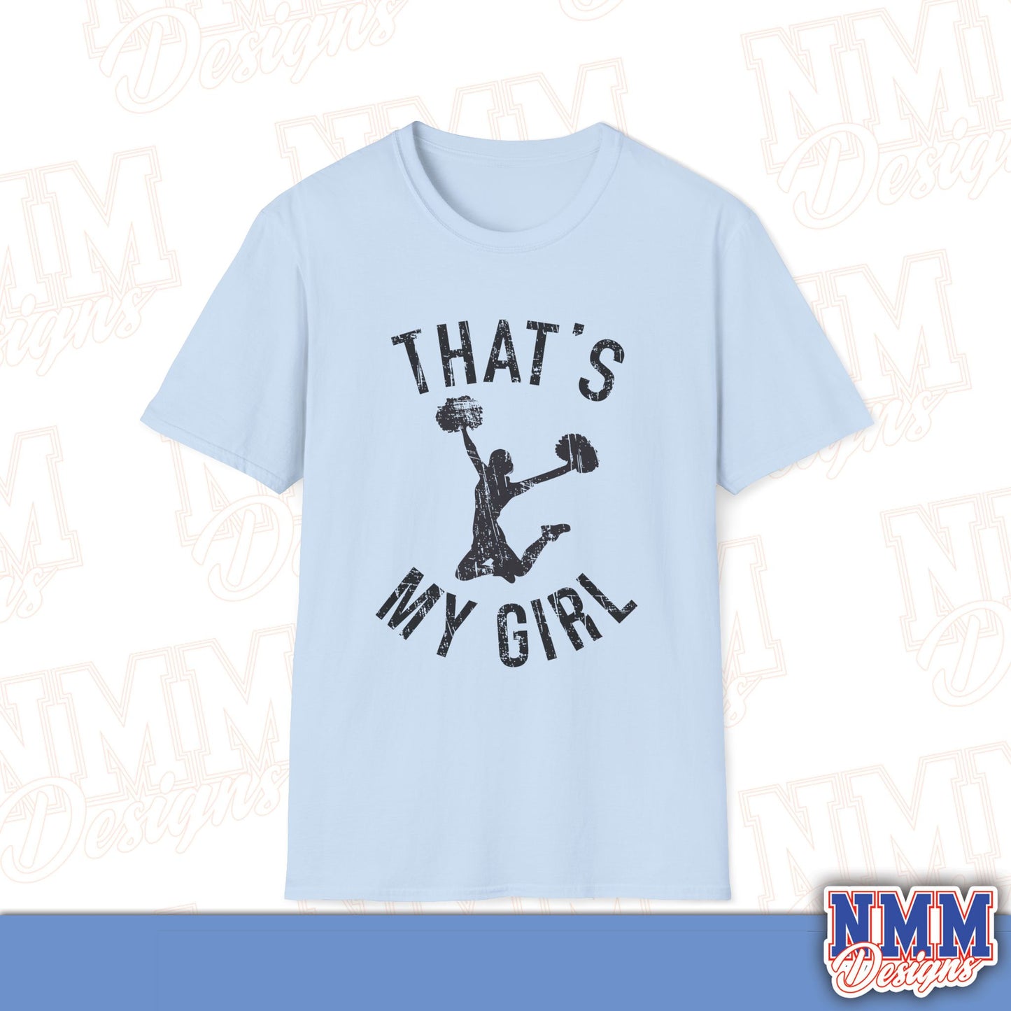That's My Girl Cheer T-Shirt, Sports Tee, Active Lifestyle Wear, Cheerleading Apparel