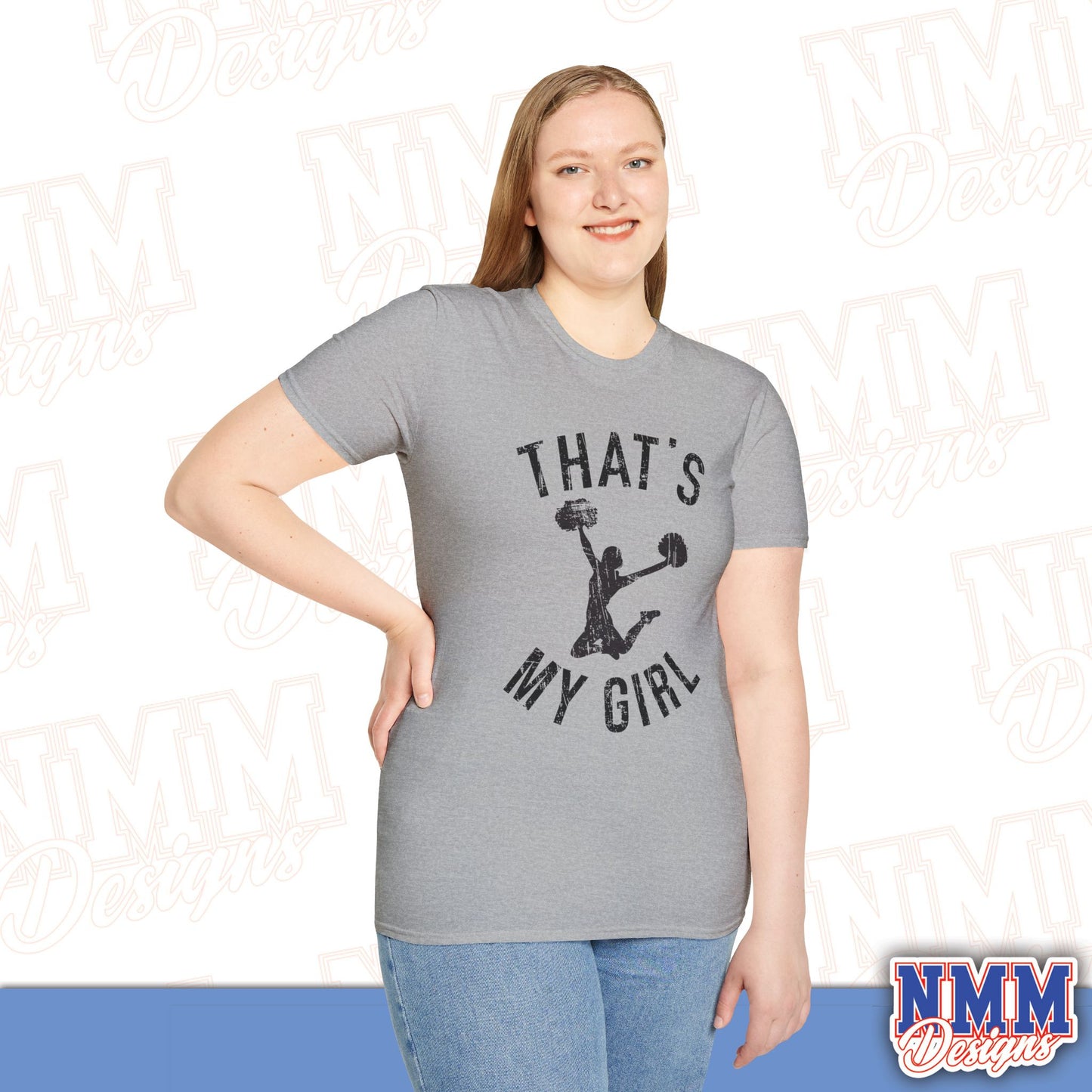That's My Girl Cheer T-Shirt, Sports Tee, Active Lifestyle Wear, Cheerleading Apparel