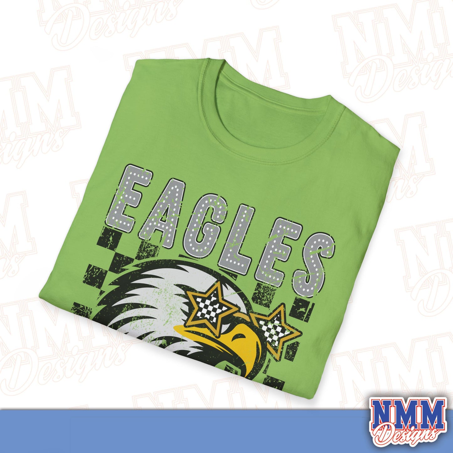 Eagle Graphic T-Shirt, Vintage Style Eagle Tee, Unisex Softstyle Shirt, Perfect for Game Day, Eagle Lover Gift, Casual Wear