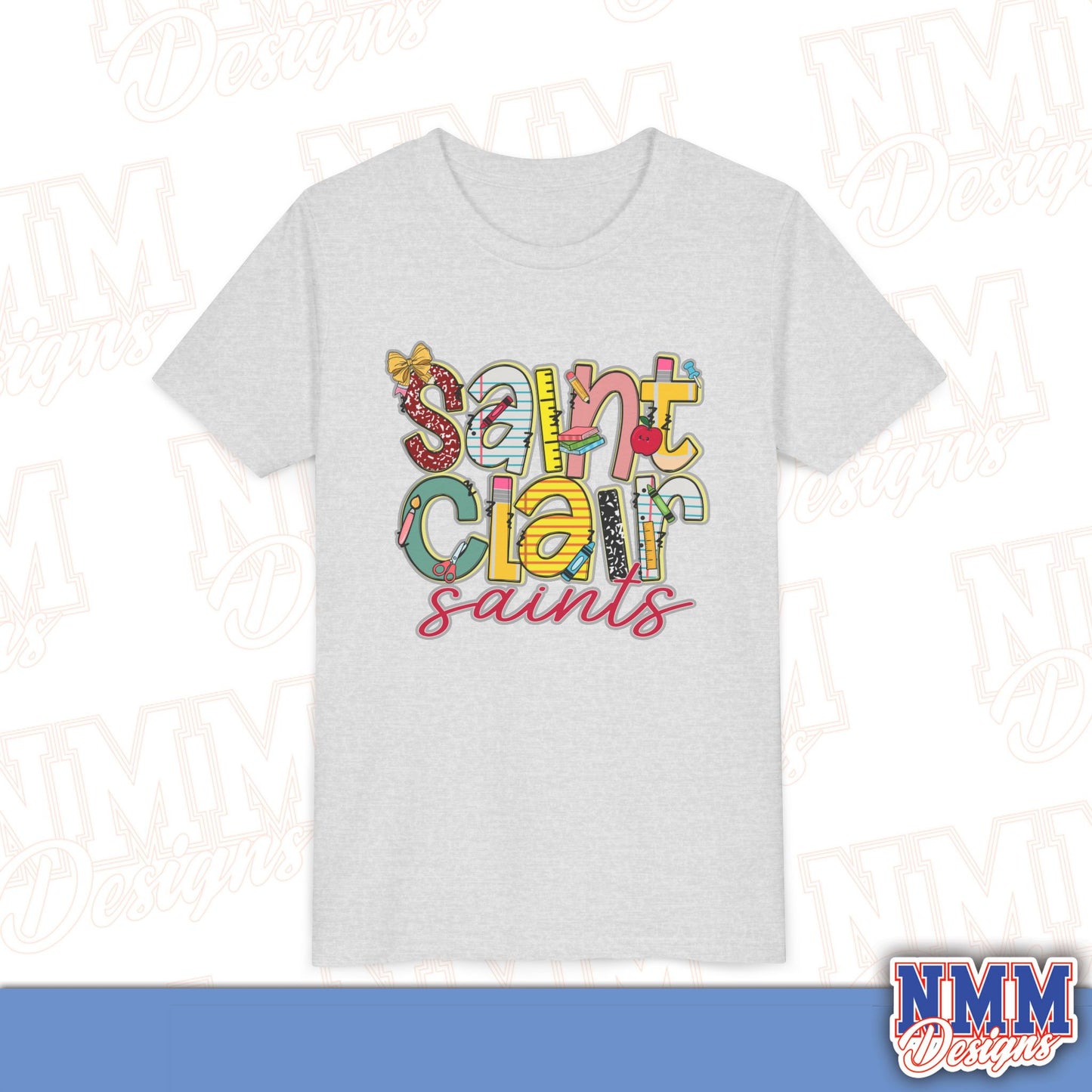 Saint Clair School Youth Shirt, Kids Sportswear, School Spirit Apparel, Back to School
