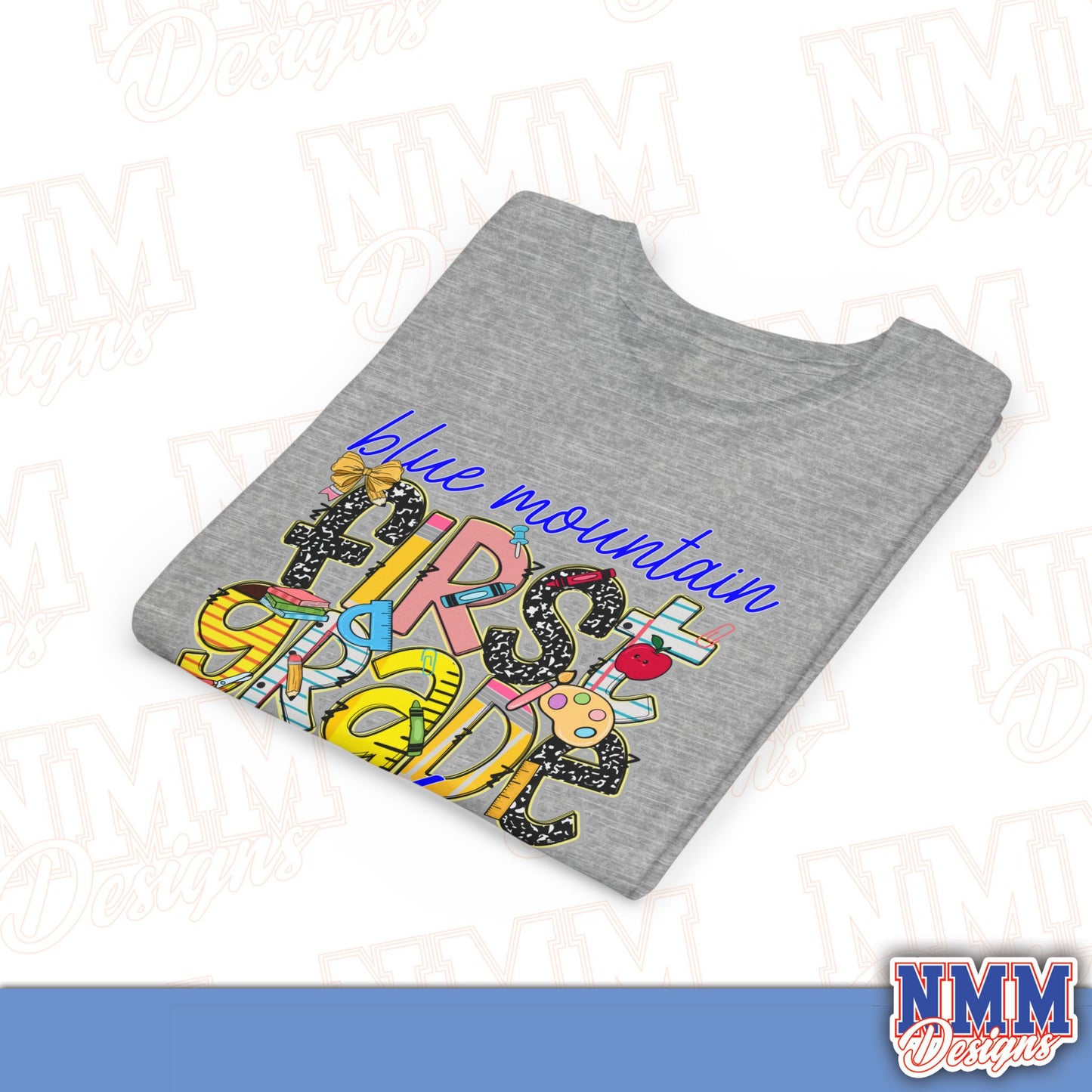 Blue Mountain Eagles First Grade Youth Shirt, Kids Sportswear, School Spirit Apparel, Back to School