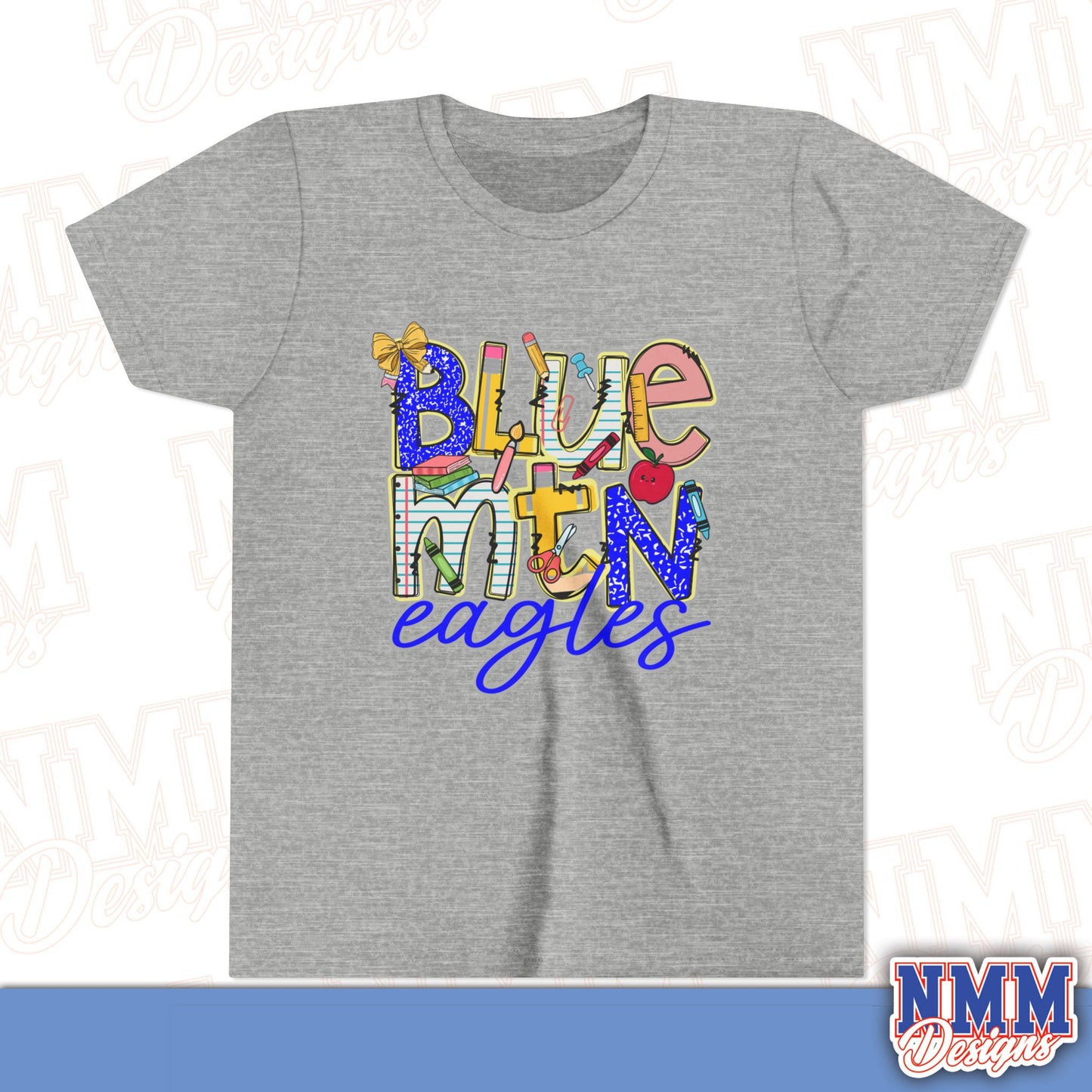 Blue Mountain Eagles Youth Shirt, Kids Sportswear, School Spirit Apparel, Back to School