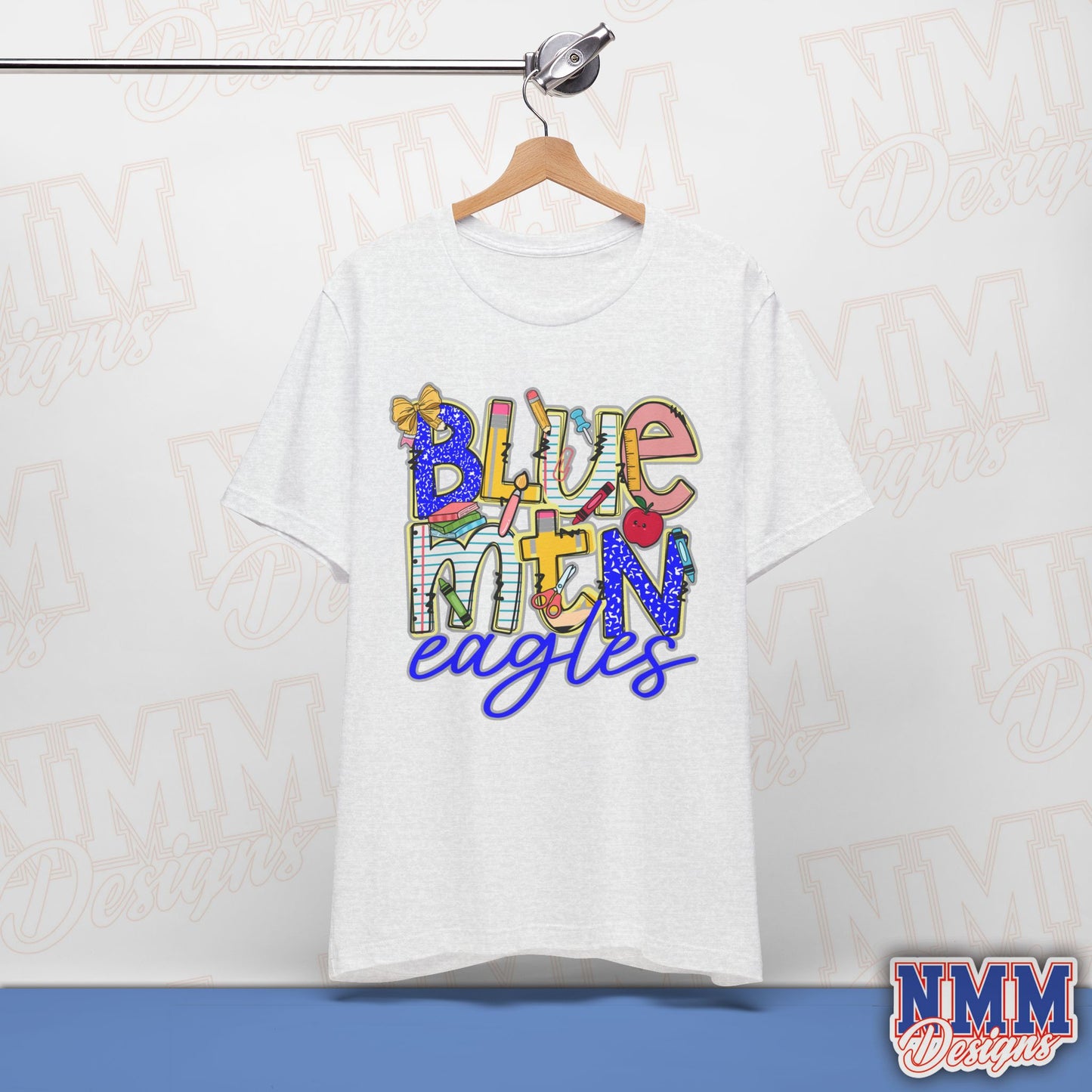 Blue Mountain Eagles Tee Shirt, Unisex Graphic T-Shirt, Casual Wear, Perfect for School Spirit, Gifts for Sports Fans, Summer Outfit