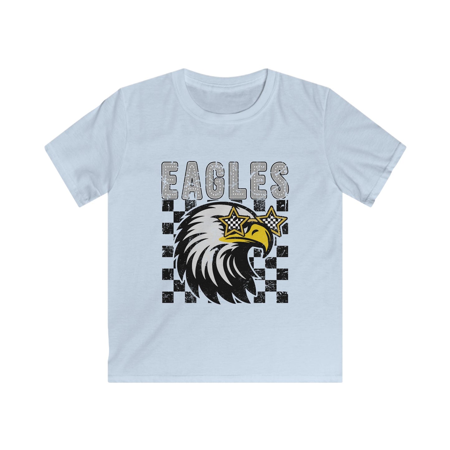 Eagles Graphic Kids Tee, Cool Eagle Shirt, Youth Eagle Fashion, Kids Softstyle T-Shirt, Unique Gift for Young Fans, Sportswear for Kids