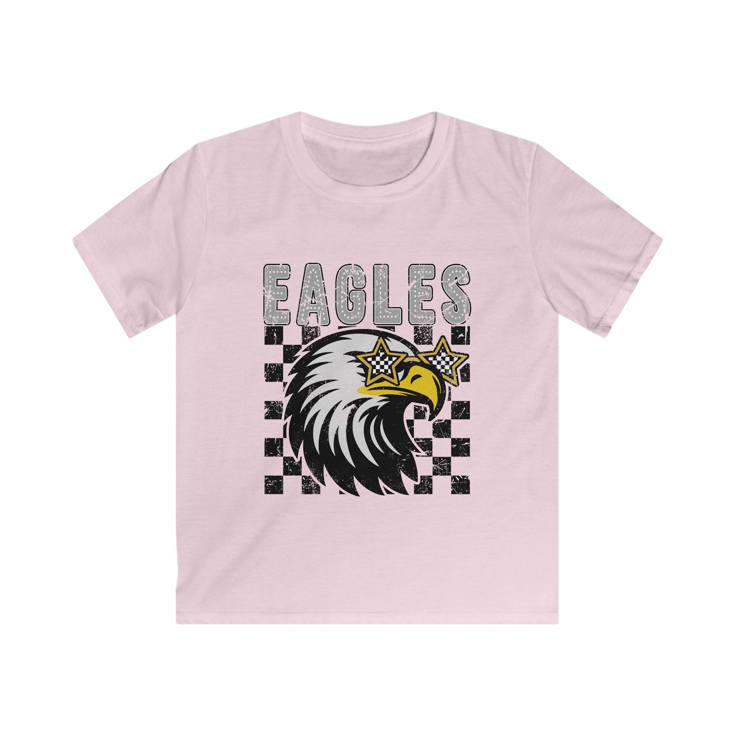 Eagles Graphic Kids Tee, Cool Eagle Shirt, Youth Eagle Fashion, Kids Softstyle T-Shirt, Unique Gift for Young Fans, Sportswear for Kids