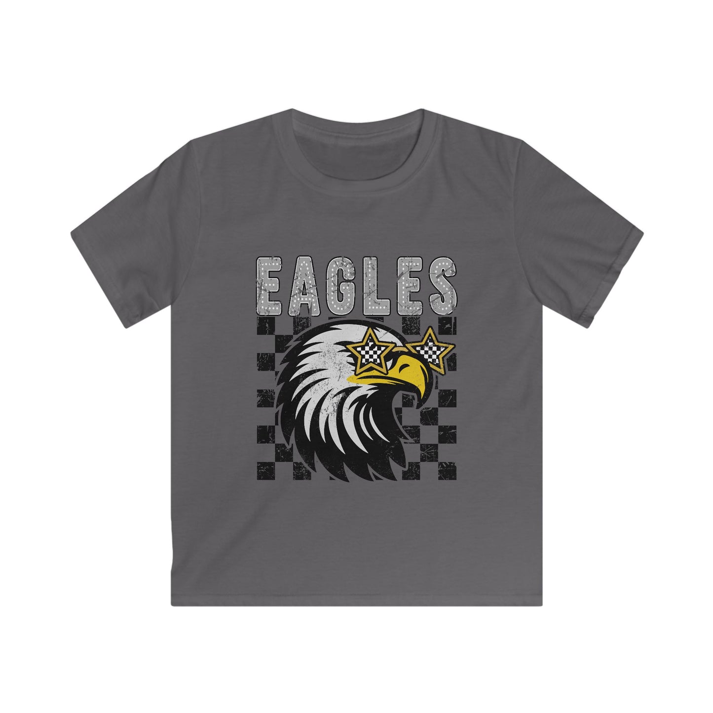 Eagles Graphic Kids Tee, Cool Eagle Shirt, Youth Eagle Fashion, Kids Softstyle T-Shirt, Unique Gift for Young Fans, Sportswear for Kids