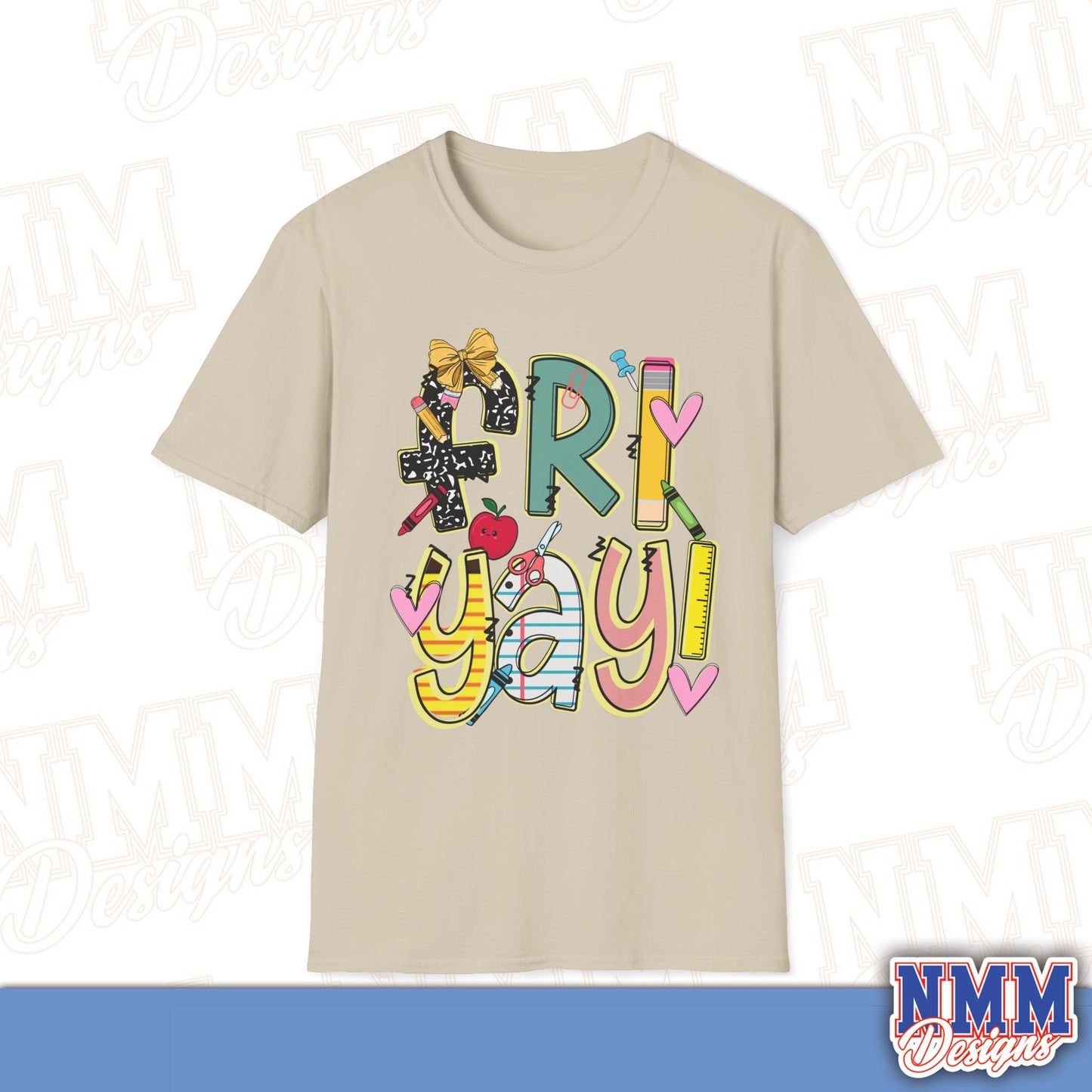 FRI-YAY Unisex Softstyle T-Shirt, Fun Graphic Tee, Weekend Vibe Shirt, Gift for Friends, Casual Wear, Celebration Outfit