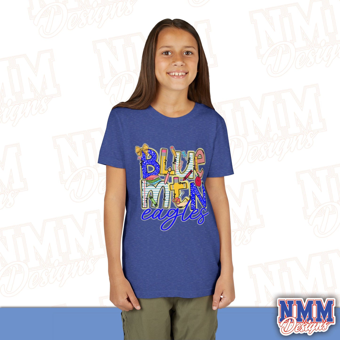 Blue Mountain Eagles Youth Shirt, Kids Sportswear, School Spirit Apparel, Back to School