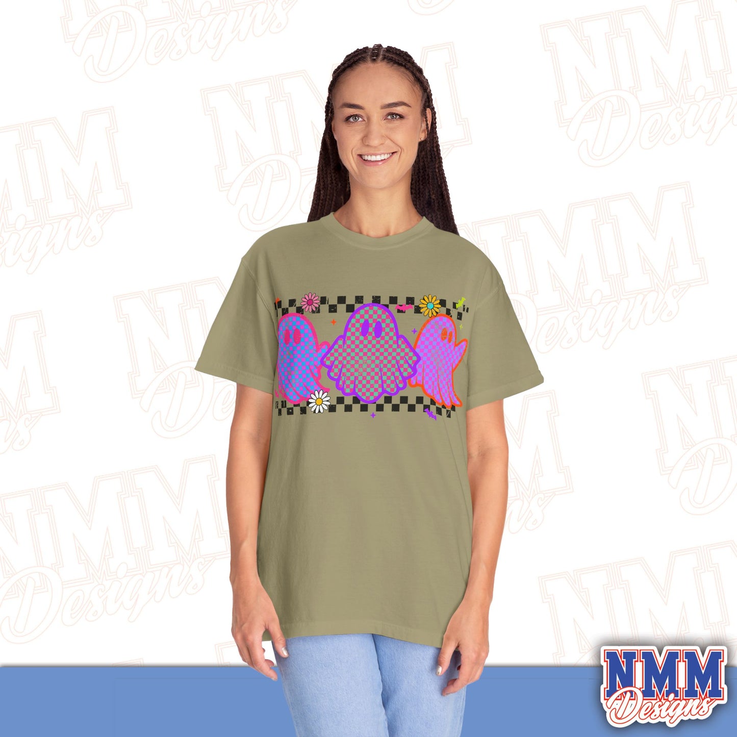 Colorful Ghosts Unisex T-Shirt - Fun Casual Wear, Halloween Costume, LGBTQ+ Pride Shirt, Gifts for Friends, Everyday Style