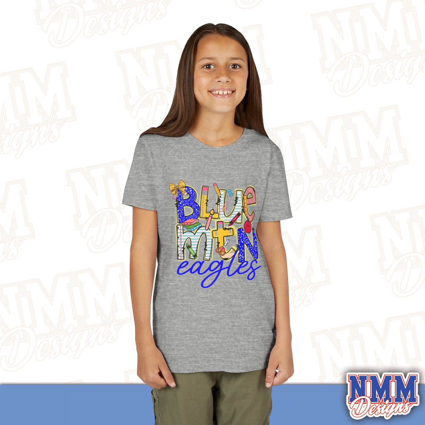 Blue Mountain Eagles Youth Shirt, Kids Sportswear, School Spirit Apparel, Back to School