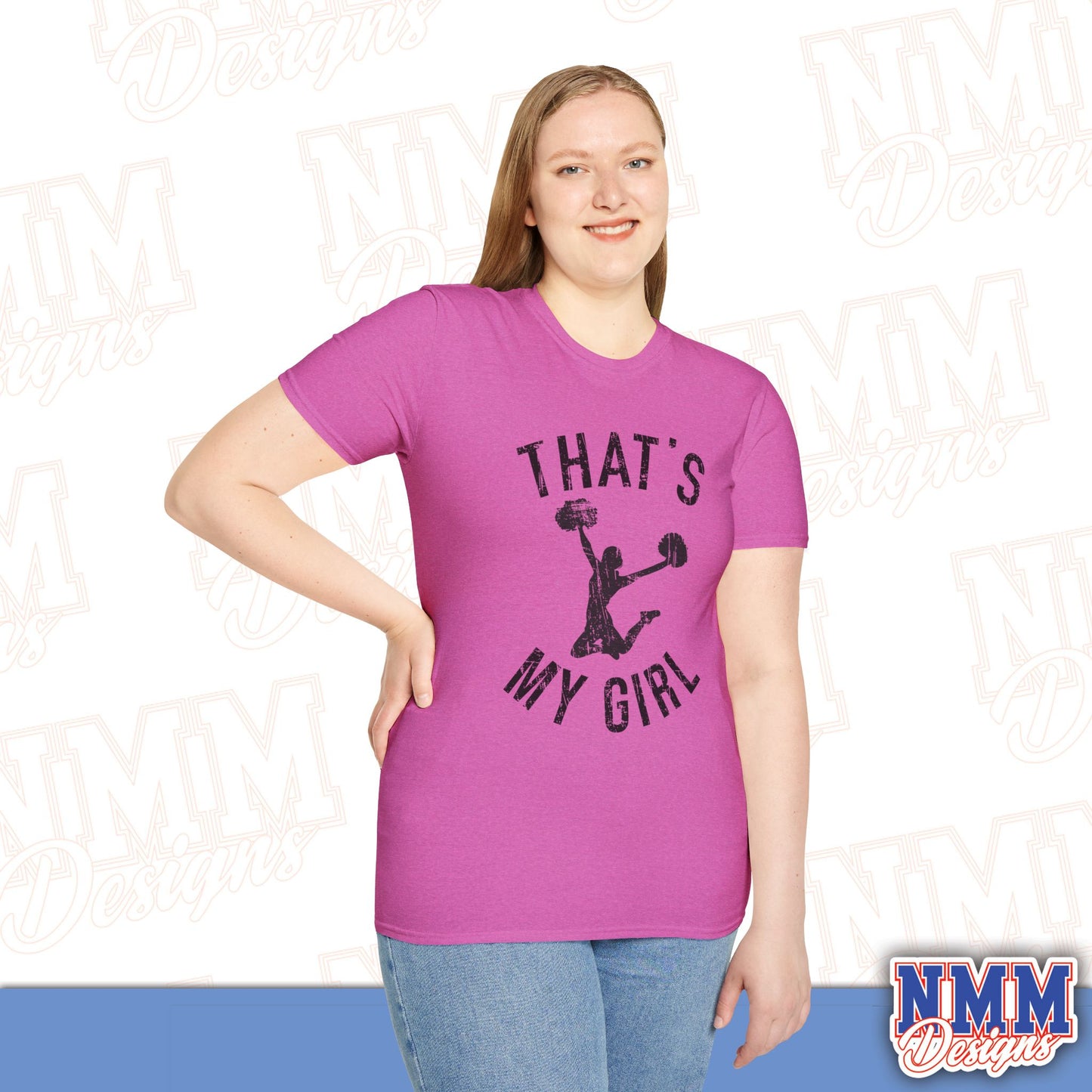 That's My Girl Cheer T-Shirt, Sports Tee, Active Lifestyle Wear, Cheerleading Apparel