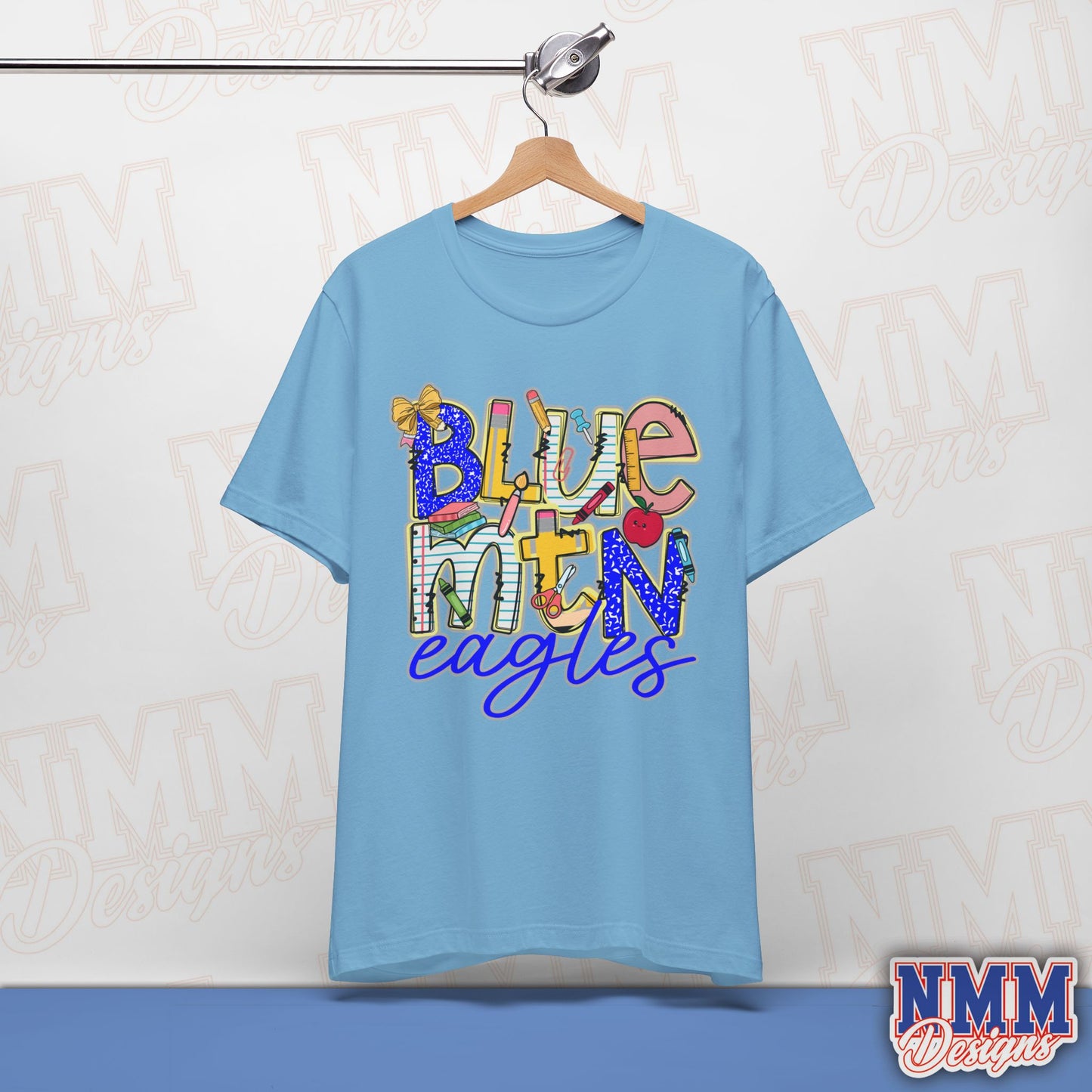 Blue Mountain Eagles Tee Shirt, Unisex Graphic T-Shirt, Casual Wear, Perfect for School Spirit, Gifts for Sports Fans, Summer Outfit