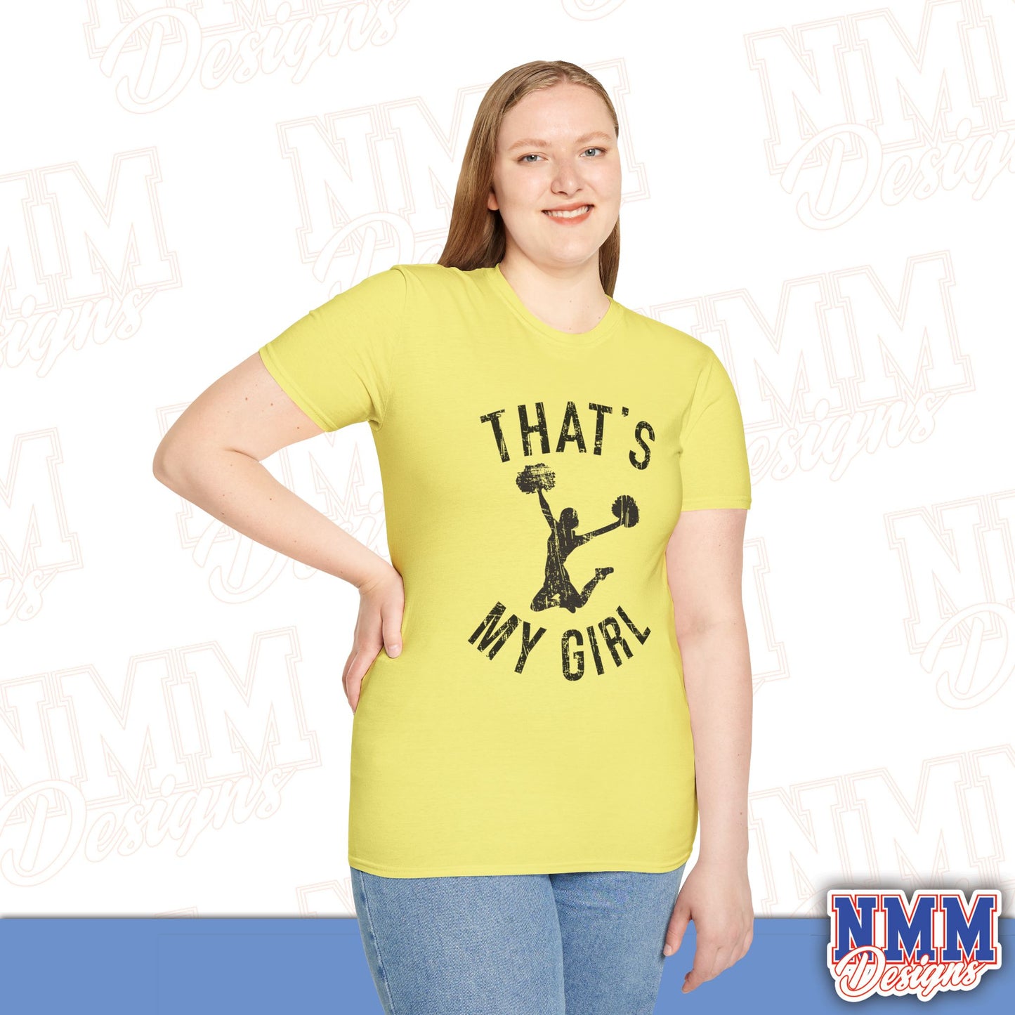 That's My Girl Cheer T-Shirt, Sports Tee, Active Lifestyle Wear, Cheerleading Apparel
