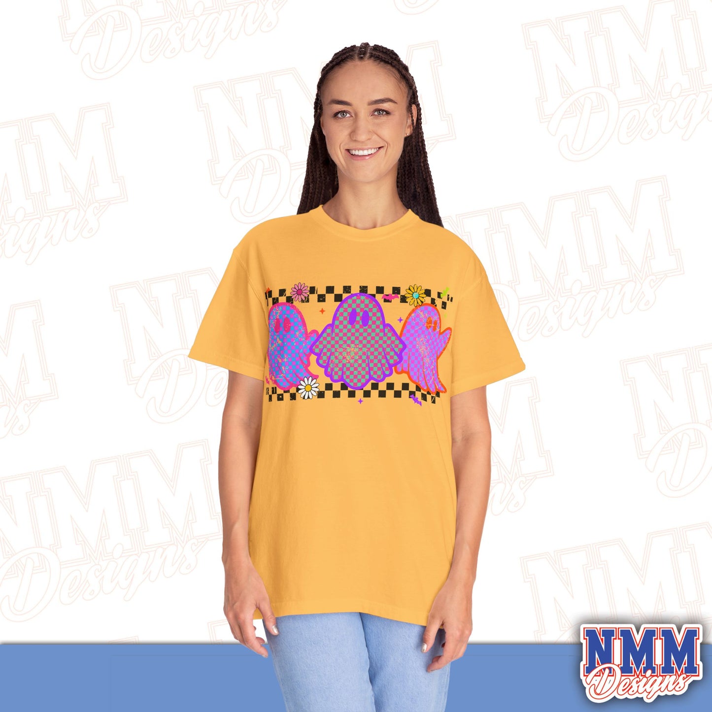 Colorful Ghosts Unisex T-Shirt - Fun Casual Wear, Halloween Costume, LGBTQ+ Pride Shirt, Gifts for Friends, Everyday Style