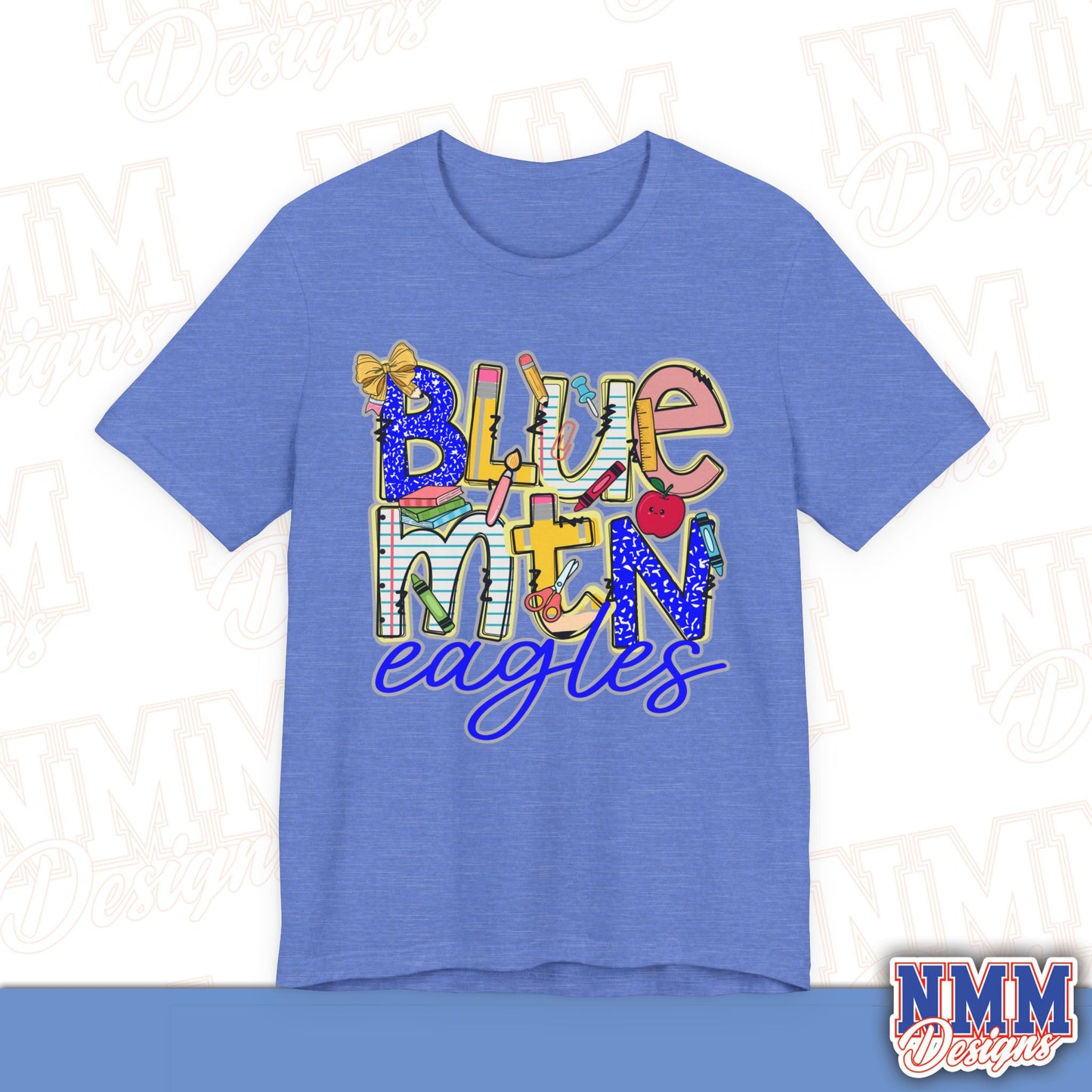 Blue Mountain Eagles Tee Shirt, Unisex Graphic T-Shirt, Casual Wear, Perfect for School Spirit, Gifts for Sports Fans, Summer Outfit