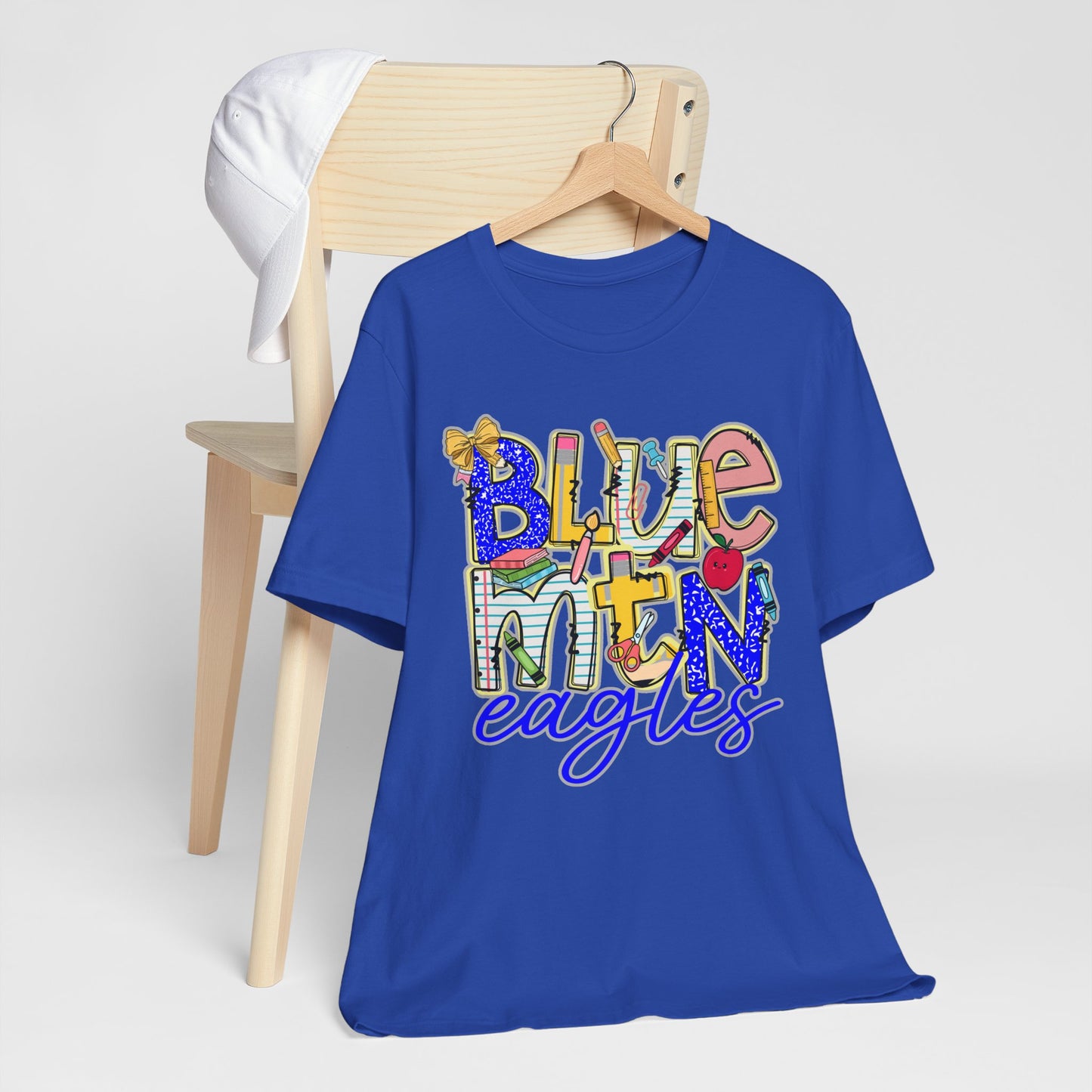 Blue Mountain Eagles Tee Shirt, Unisex Graphic T-Shirt, Casual Wear, Perfect for School Spirit, Gifts for Sports Fans, Summer Outfit