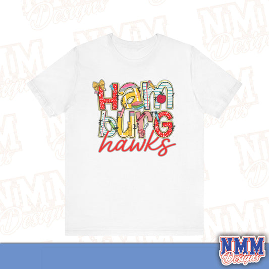 Hamburg Hawks Tee Shirt, Unisex Graphic T-Shirt, Casual Wear, Perfect for School Spirit, Gifts for Sports Fans, Summer Outfit