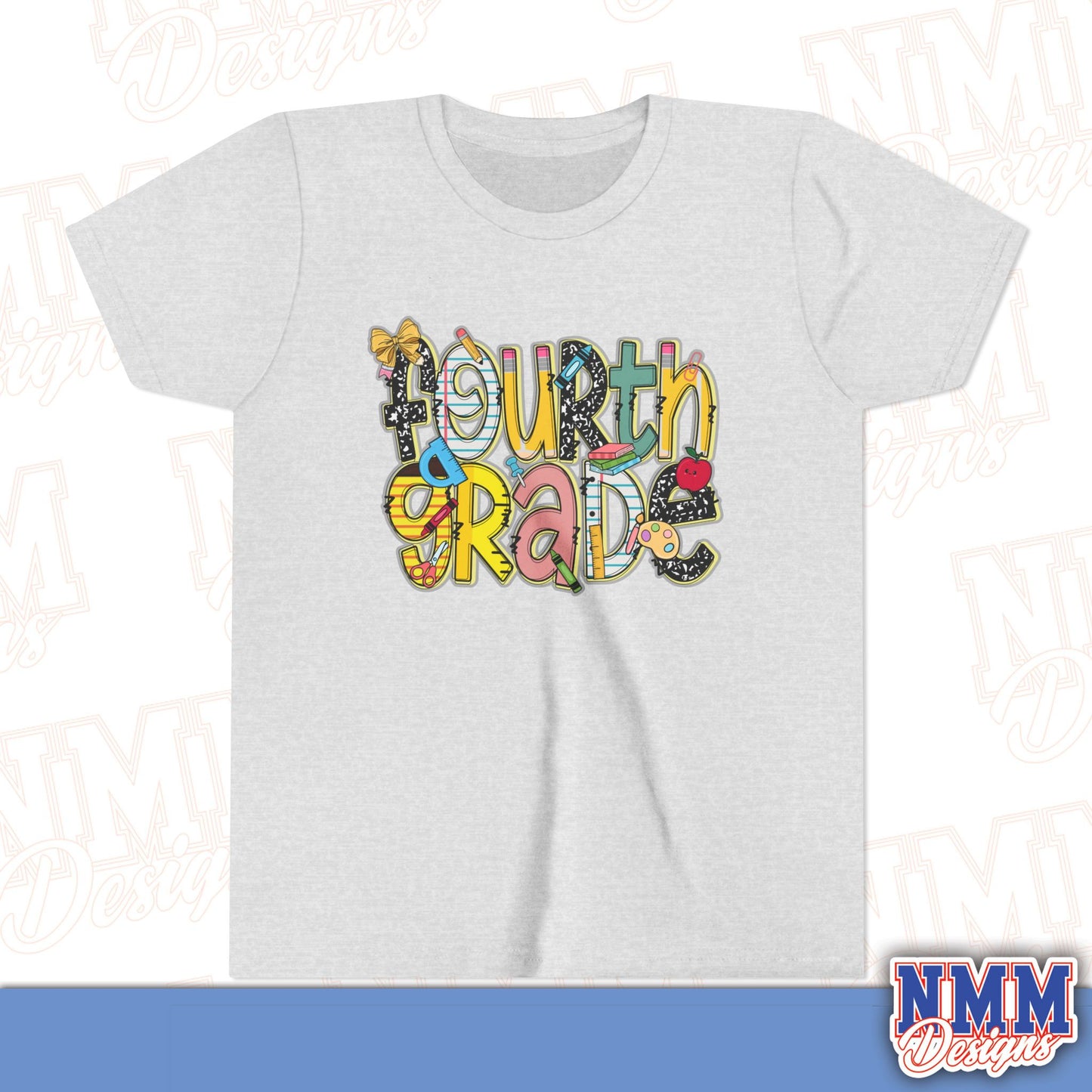 Fourth Grade Back to School Youth Shirt, Kids Sportswear, School Spirit Apparel, Back to School