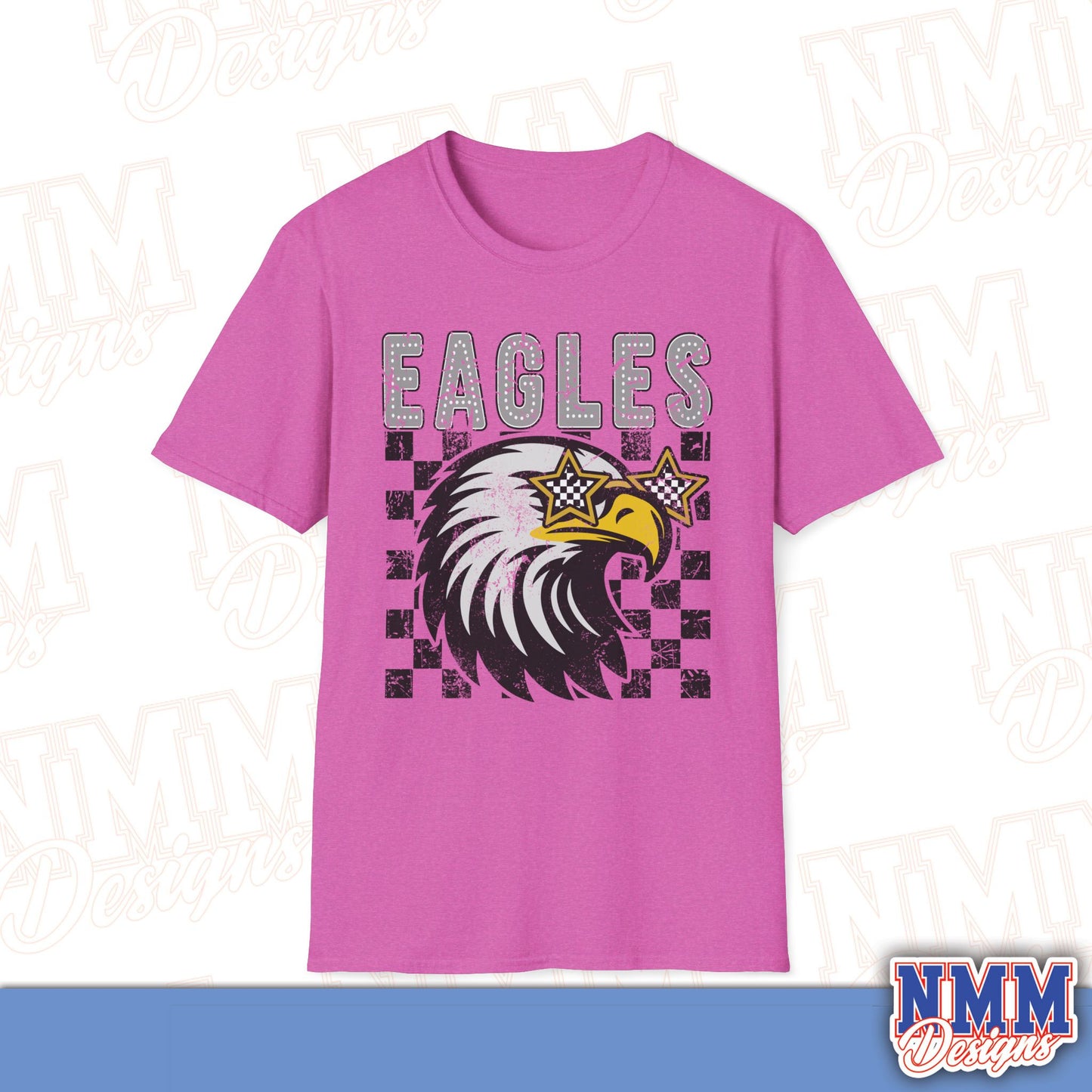Eagle Graphic T-Shirt, Vintage Style Eagle Tee, Unisex Softstyle Shirt, Perfect for Game Day, Eagle Lover Gift, Casual Wear