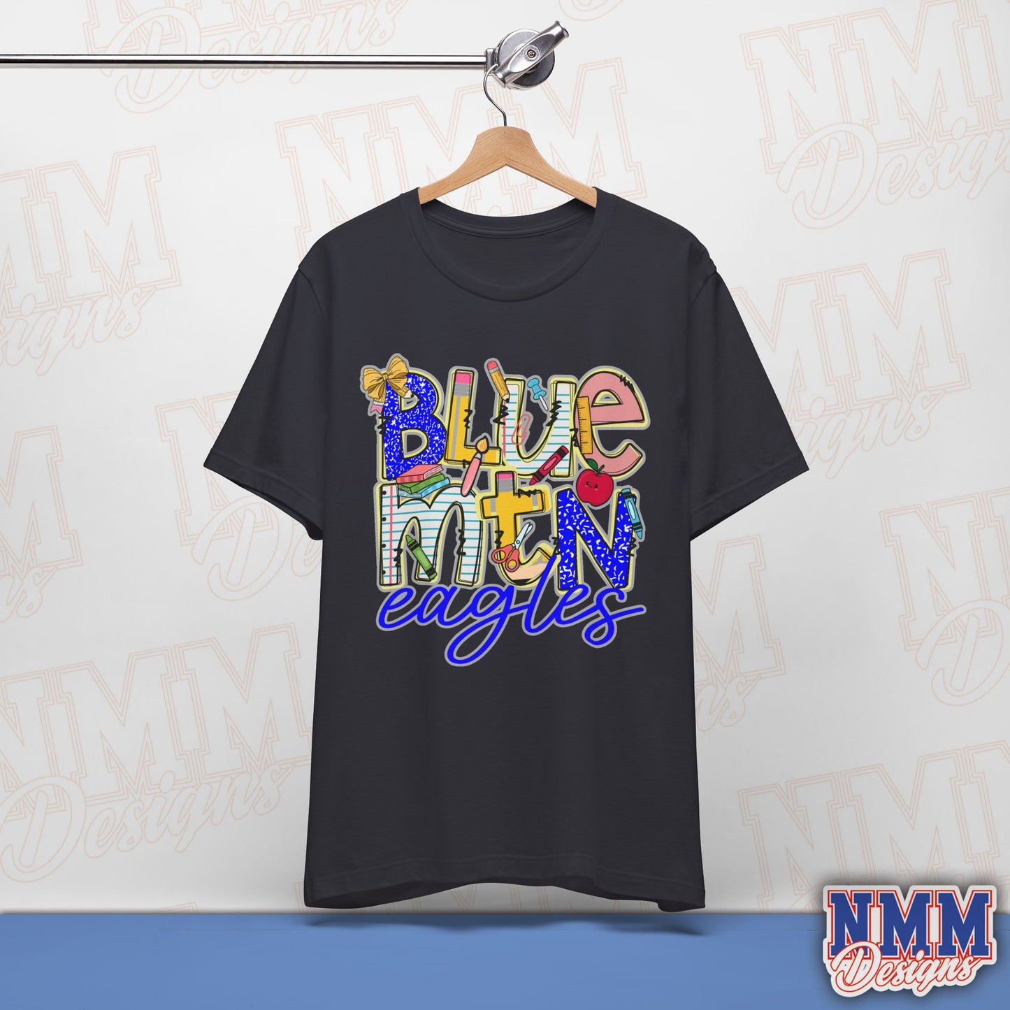 Blue Mountain Eagles Tee Shirt, Unisex Graphic T-Shirt, Casual Wear, Perfect for School Spirit, Gifts for Sports Fans, Summer Outfit