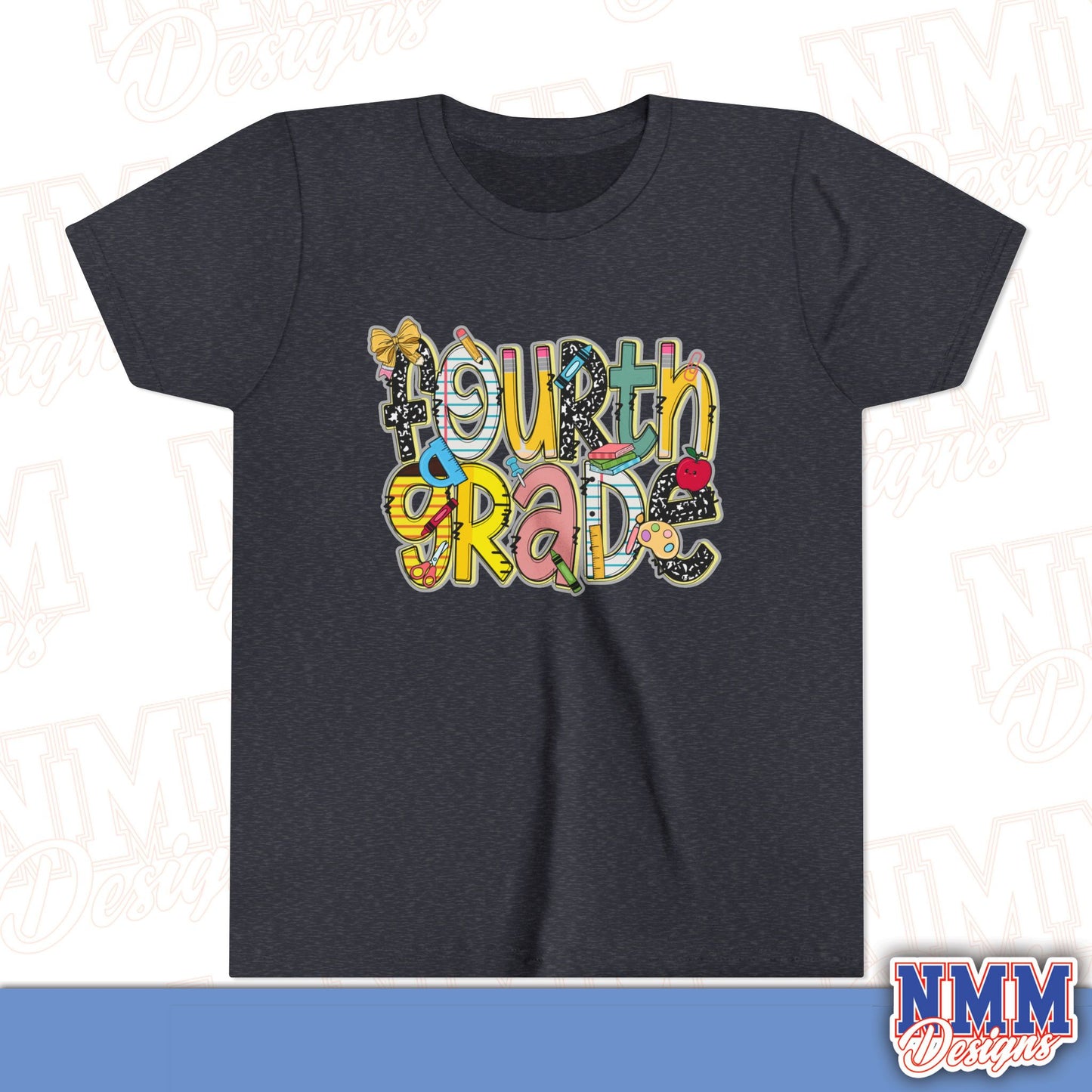 Fourth Grade Back to School Youth Shirt, Kids Sportswear, School Spirit Apparel, Back to School