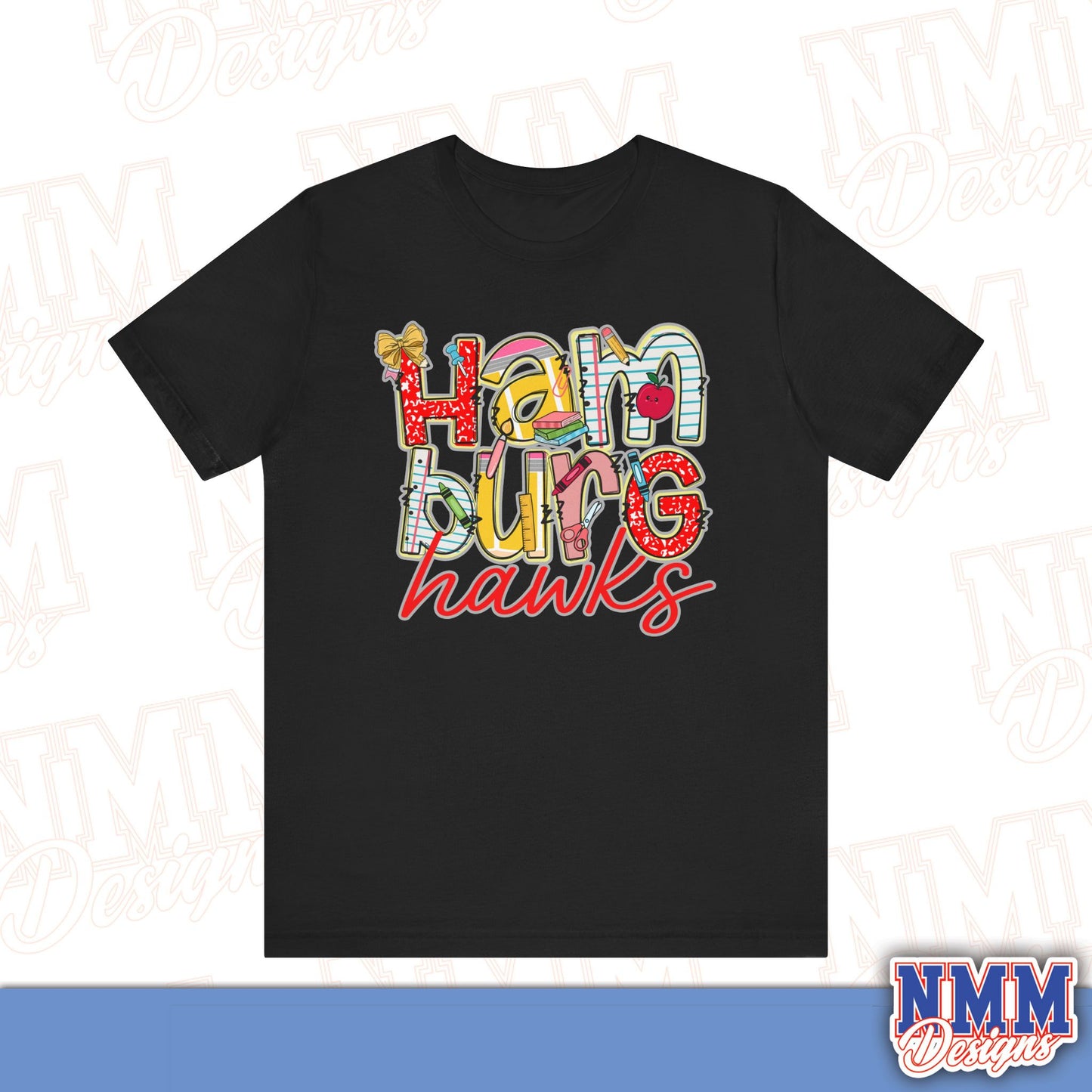 Hamburg Hawks Tee Shirt, Unisex Graphic T-Shirt, Casual Wear, Perfect for School Spirit, Gifts for Sports Fans, Summer Outfit