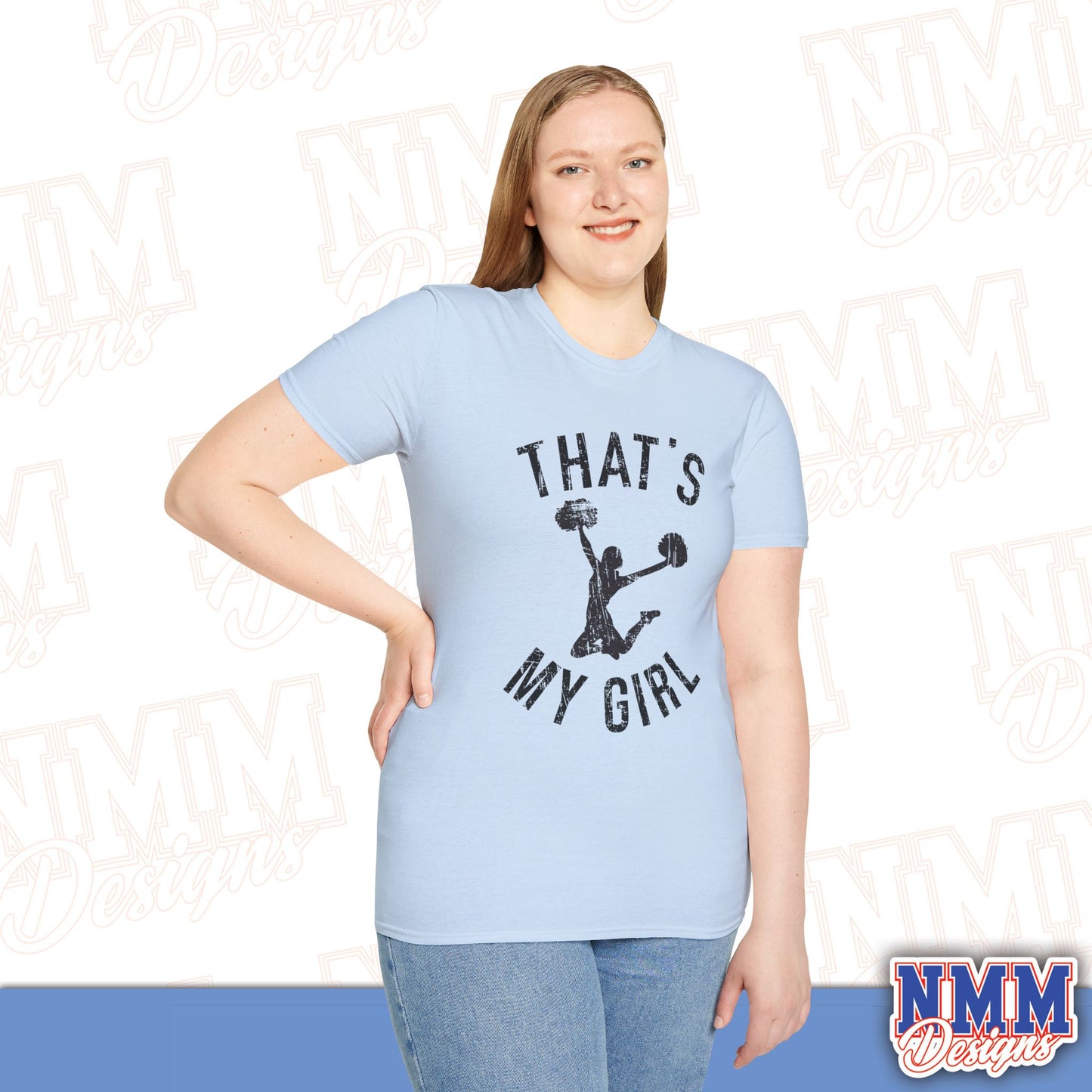 That's My Girl Cheer T-Shirt, Sports Tee, Active Lifestyle Wear, Cheerleading Apparel