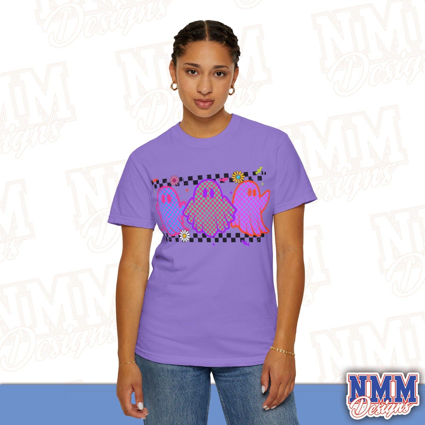 Colorful Ghosts Unisex T-Shirt - Fun Casual Wear, Halloween Costume, LGBTQ+ Pride Shirt, Gifts for Friends, Everyday Style