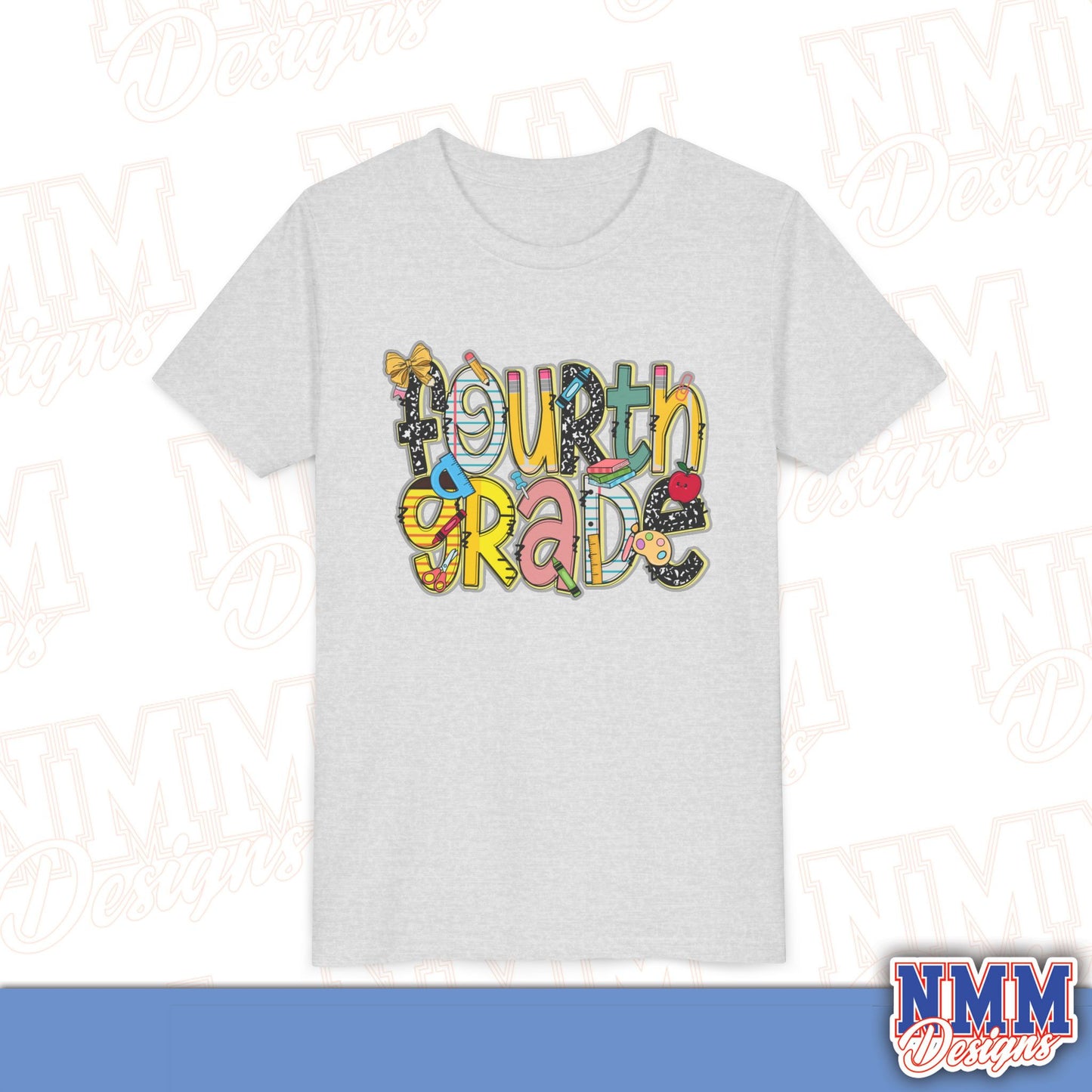 Fourth Grade Back to School Youth Shirt, Kids Sportswear, School Spirit Apparel, Back to School