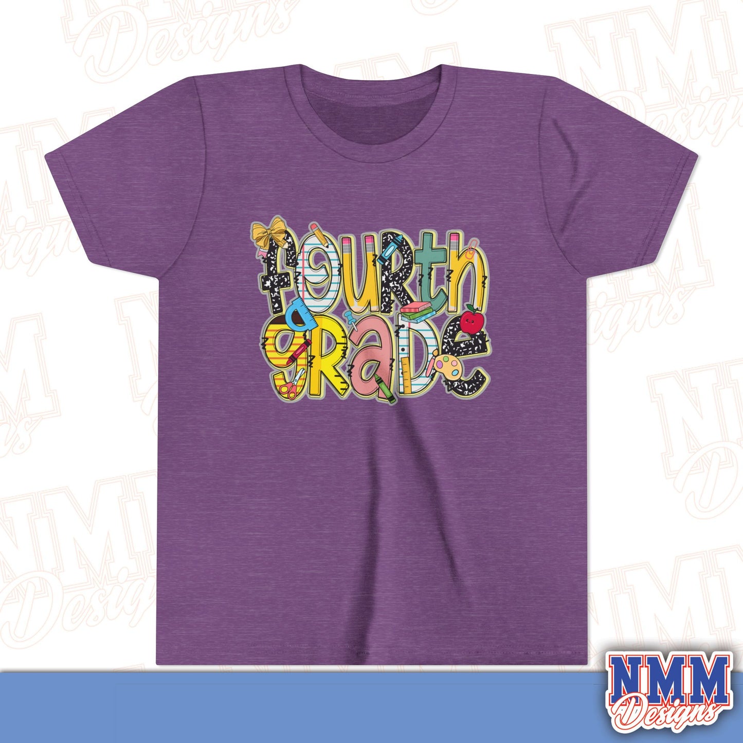 Fourth Grade Back to School Youth Shirt, Kids Sportswear, School Spirit Apparel, Back to School