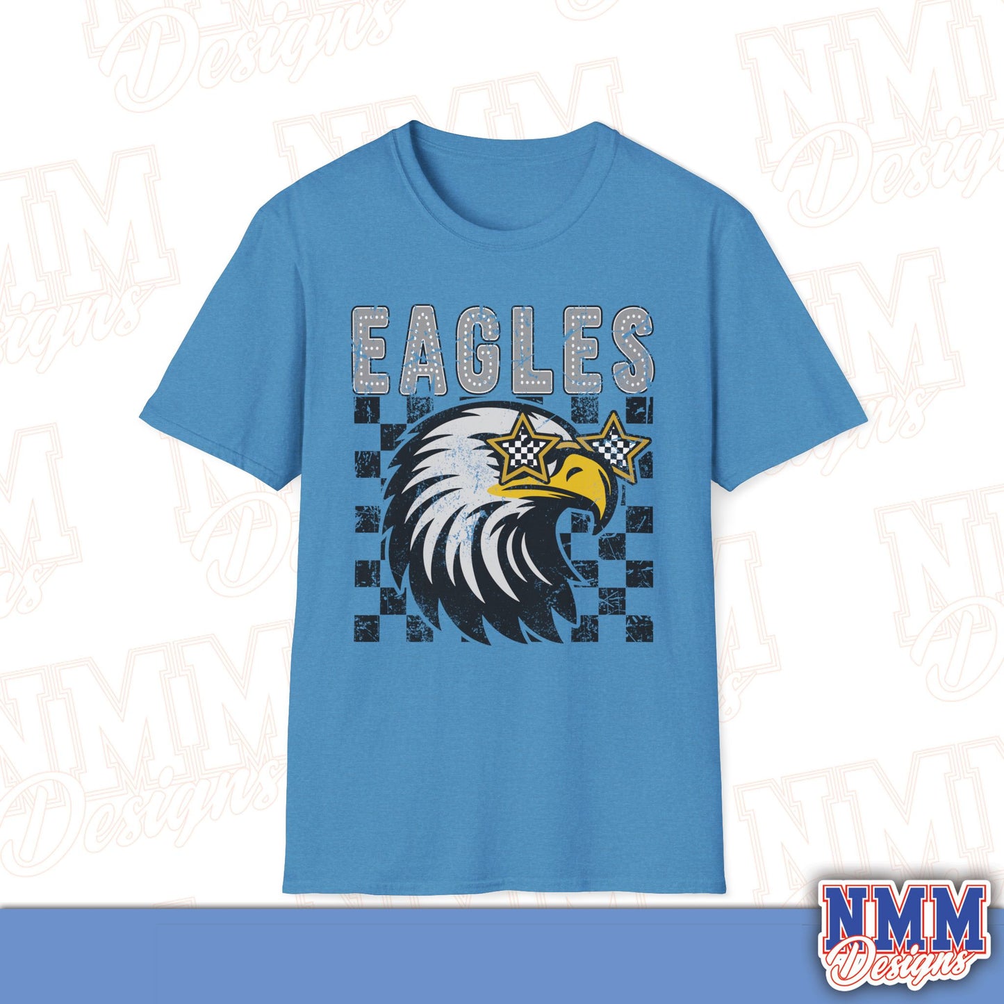Eagle Graphic T-Shirt, Vintage Style Eagle Tee, Unisex Softstyle Shirt, Perfect for Game Day, Eagle Lover Gift, Casual Wear
