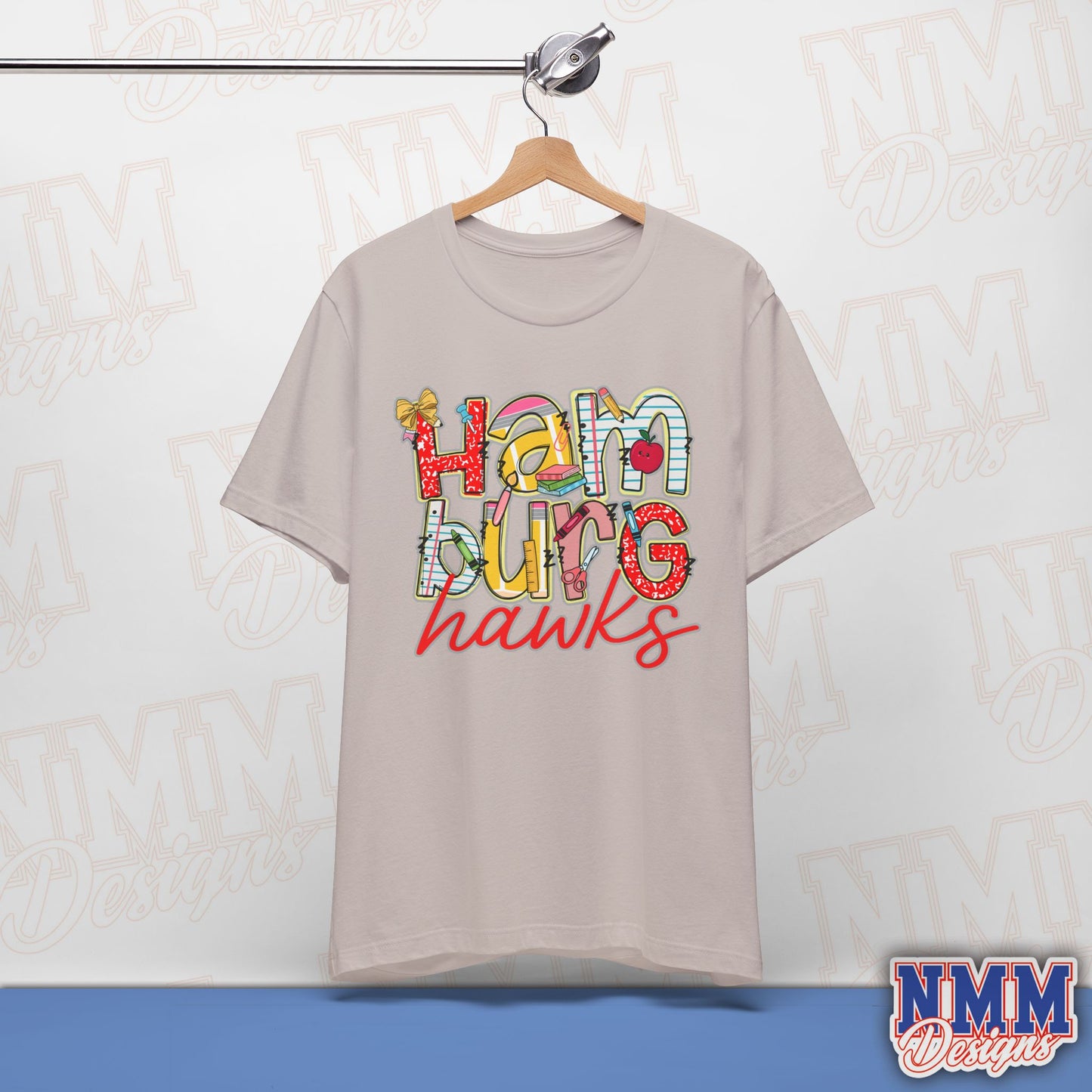 Hamburg Hawks Tee Shirt, Unisex Graphic T-Shirt, Casual Wear, Perfect for School Spirit, Gifts for Sports Fans, Summer Outfit