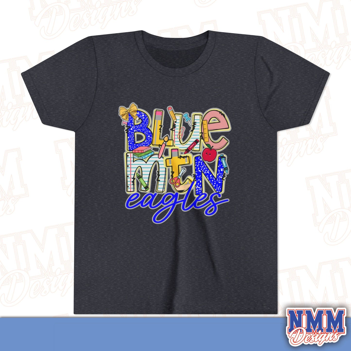 Blue Mountain Eagles Youth Shirt, Kids Sportswear, School Spirit Apparel, Back to School