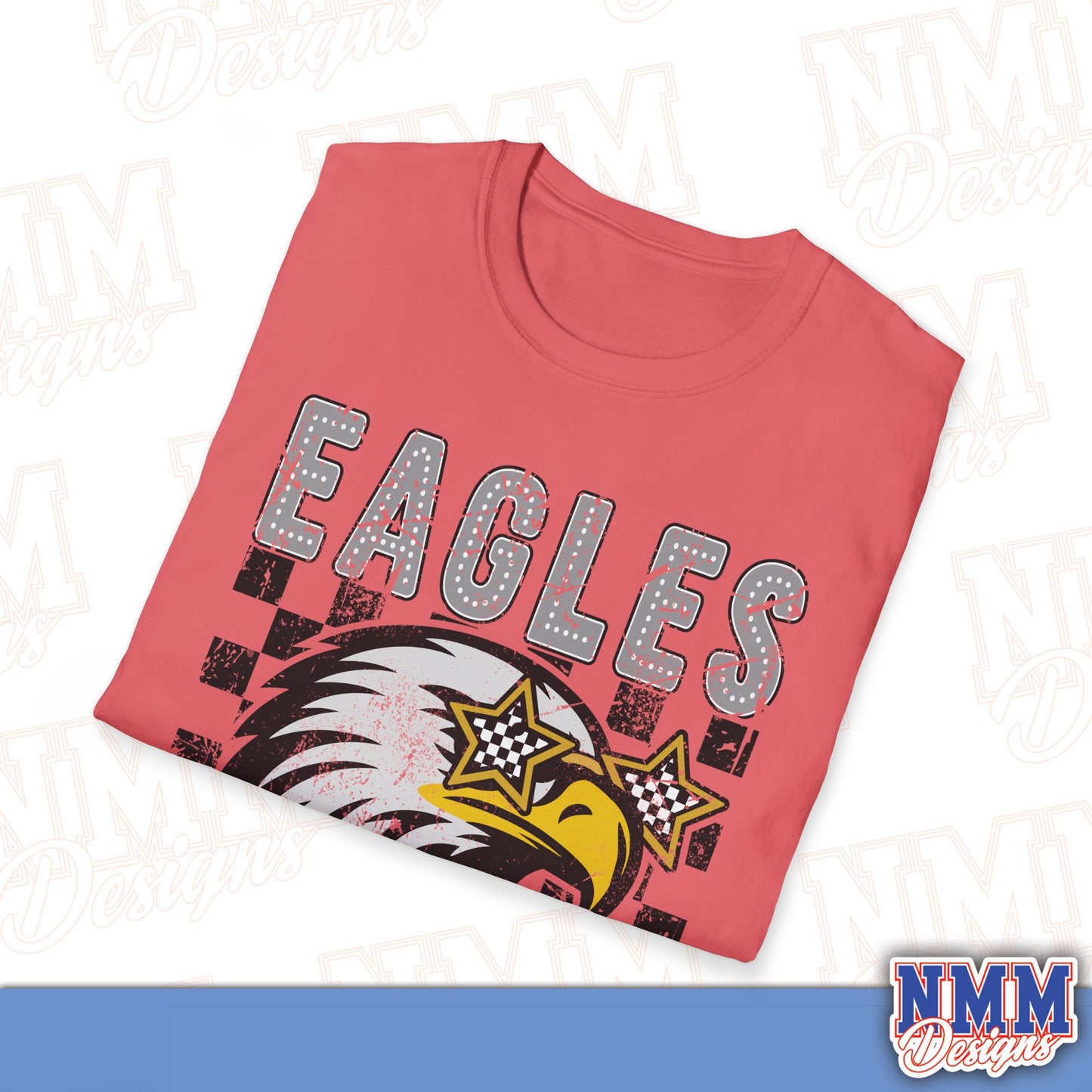 Eagle Graphic T-Shirt, Vintage Style Eagle Tee, Unisex Softstyle Shirt, Perfect for Game Day, Eagle Lover Gift, Casual Wear