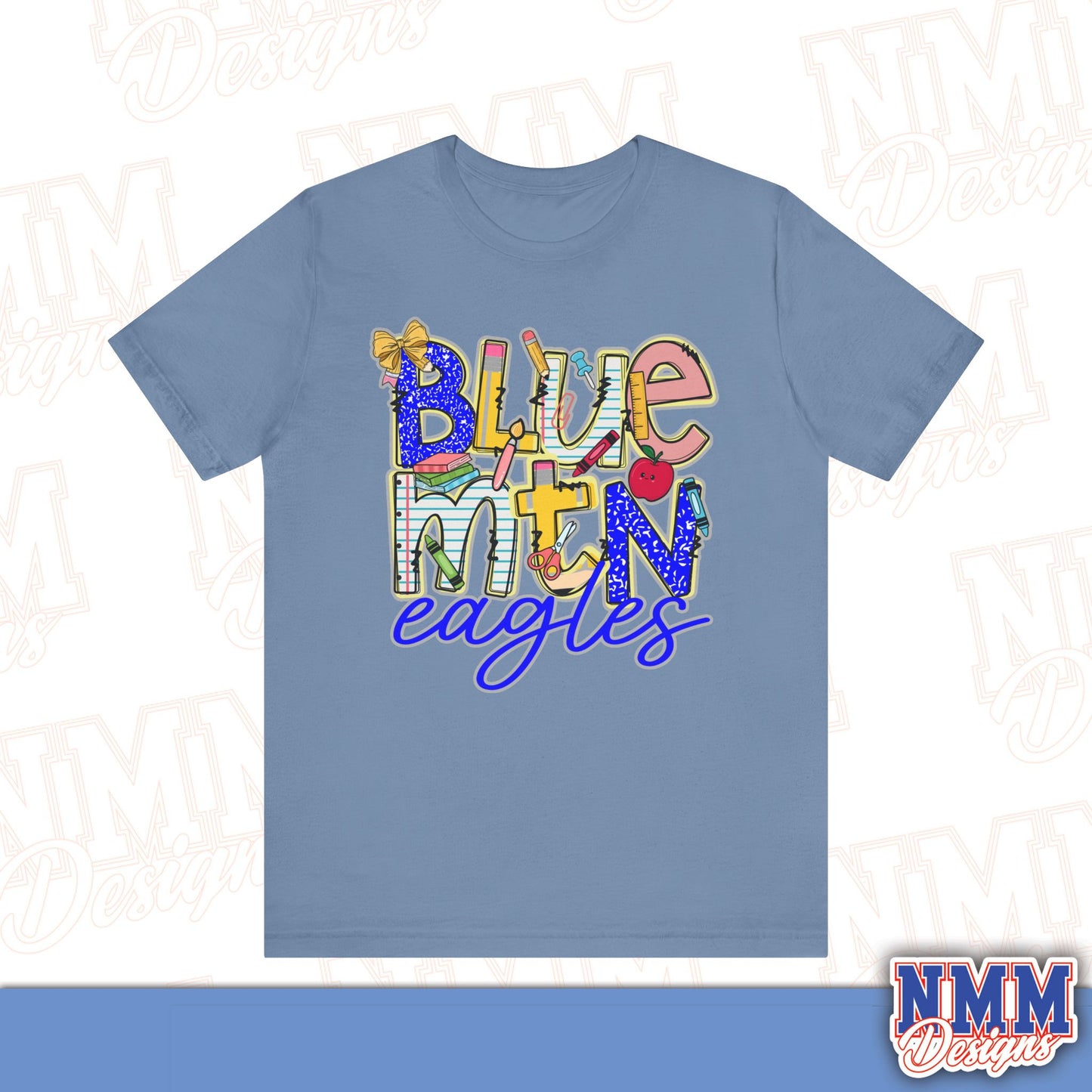 Blue Mountain Eagles Tee Shirt, Unisex Graphic T-Shirt, Casual Wear, Perfect for School Spirit, Gifts for Sports Fans, Summer Outfit