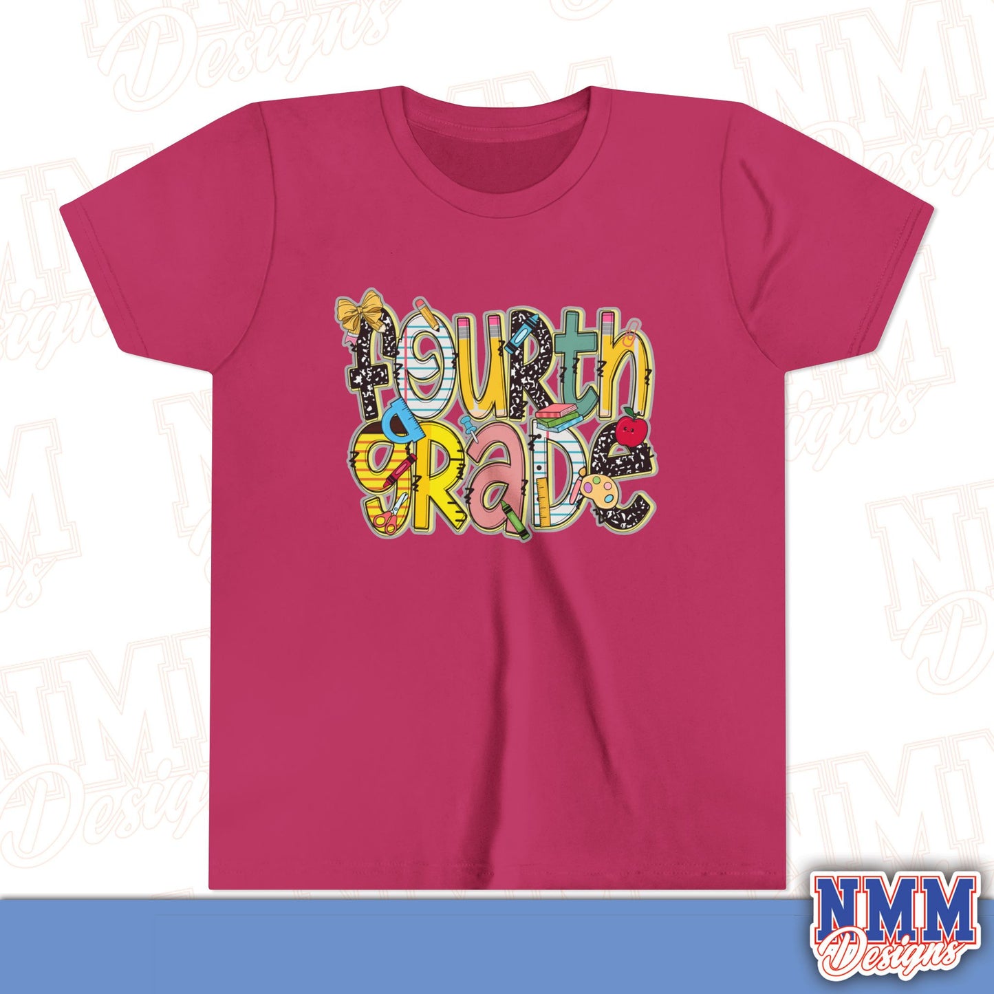 Fourth Grade Back to School Youth Shirt, Kids Sportswear, School Spirit Apparel, Back to School