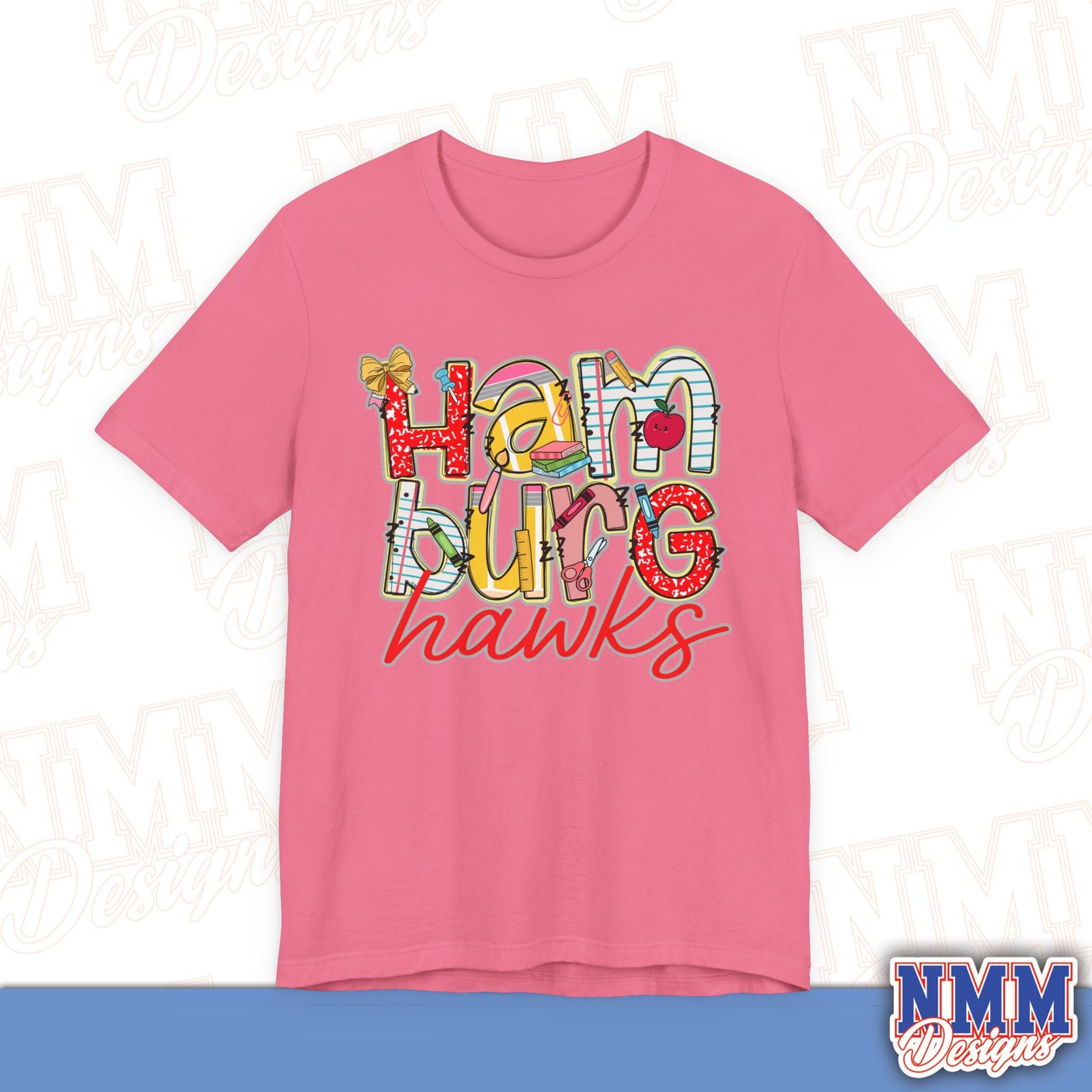 Hamburg Hawks Tee Shirt, Unisex Graphic T-Shirt, Casual Wear, Perfect for School Spirit, Gifts for Sports Fans, Summer Outfit