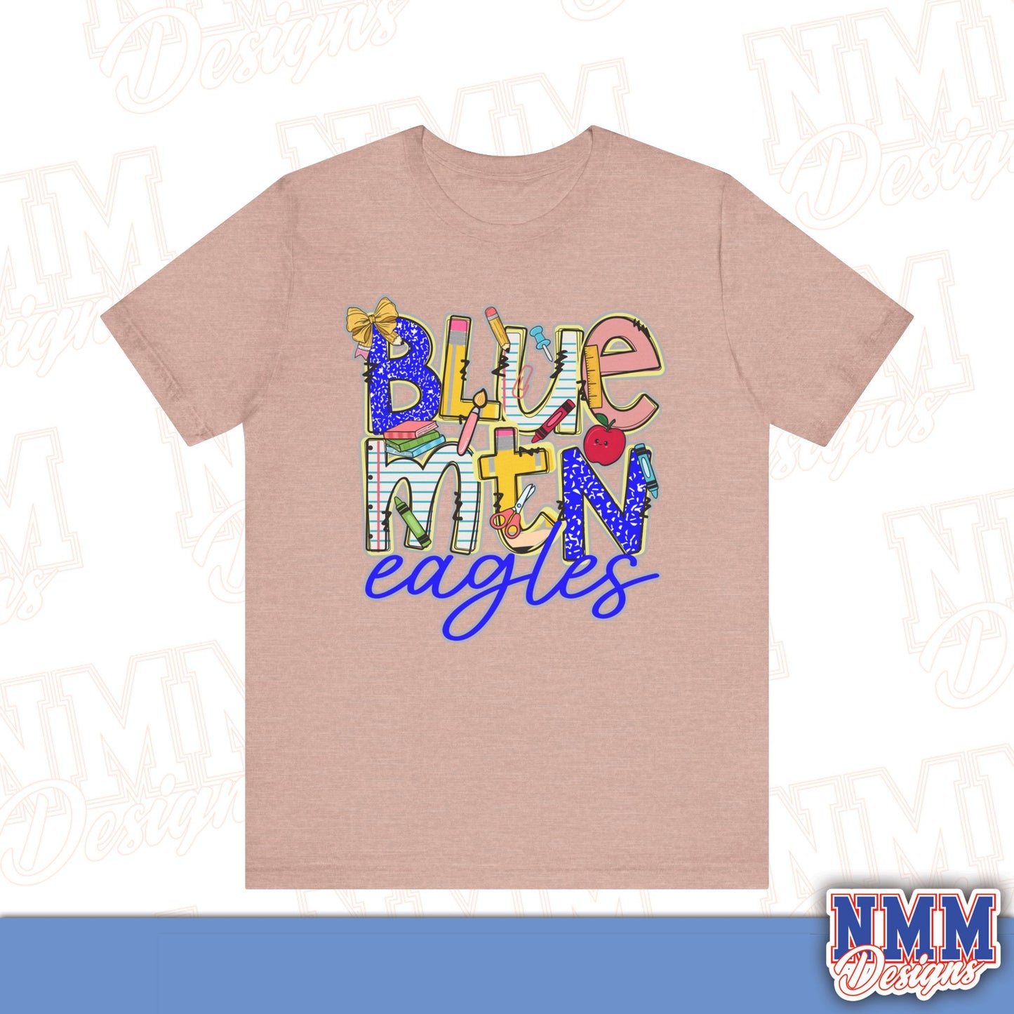 Blue Mountain Eagles Tee Shirt, Unisex Graphic T-Shirt, Casual Wear, Perfect for School Spirit, Gifts for Sports Fans, Summer Outfit