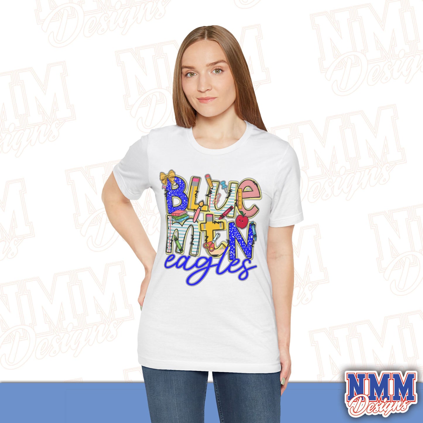 Blue Mountain Eagles Tee Shirt, Unisex Graphic T-Shirt, Casual Wear, Perfect for School Spirit, Gifts for Sports Fans, Summer Outfit