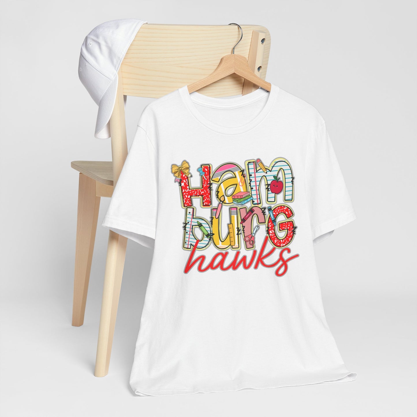 Hamburg Hawks Tee Shirt, Unisex Graphic T-Shirt, Casual Wear, Perfect for School Spirit, Gifts for Sports Fans, Summer Outfit