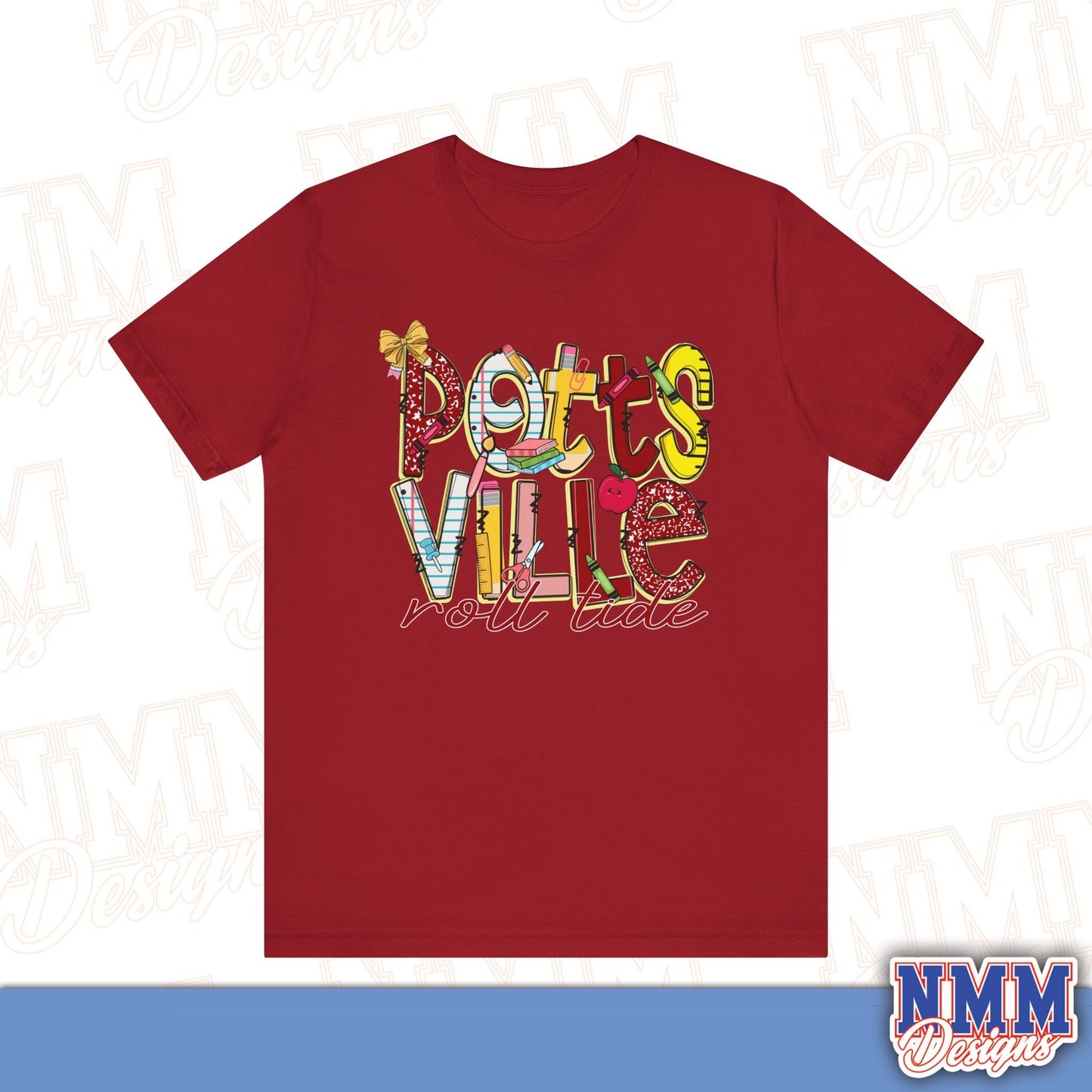 Pottsvile Crimson Tide Tee Shirt, Unisex Graphic T-Shirt, Casual Wear, Perfect for School Spirit, Gifts for Sports Fans, Summer Outfit