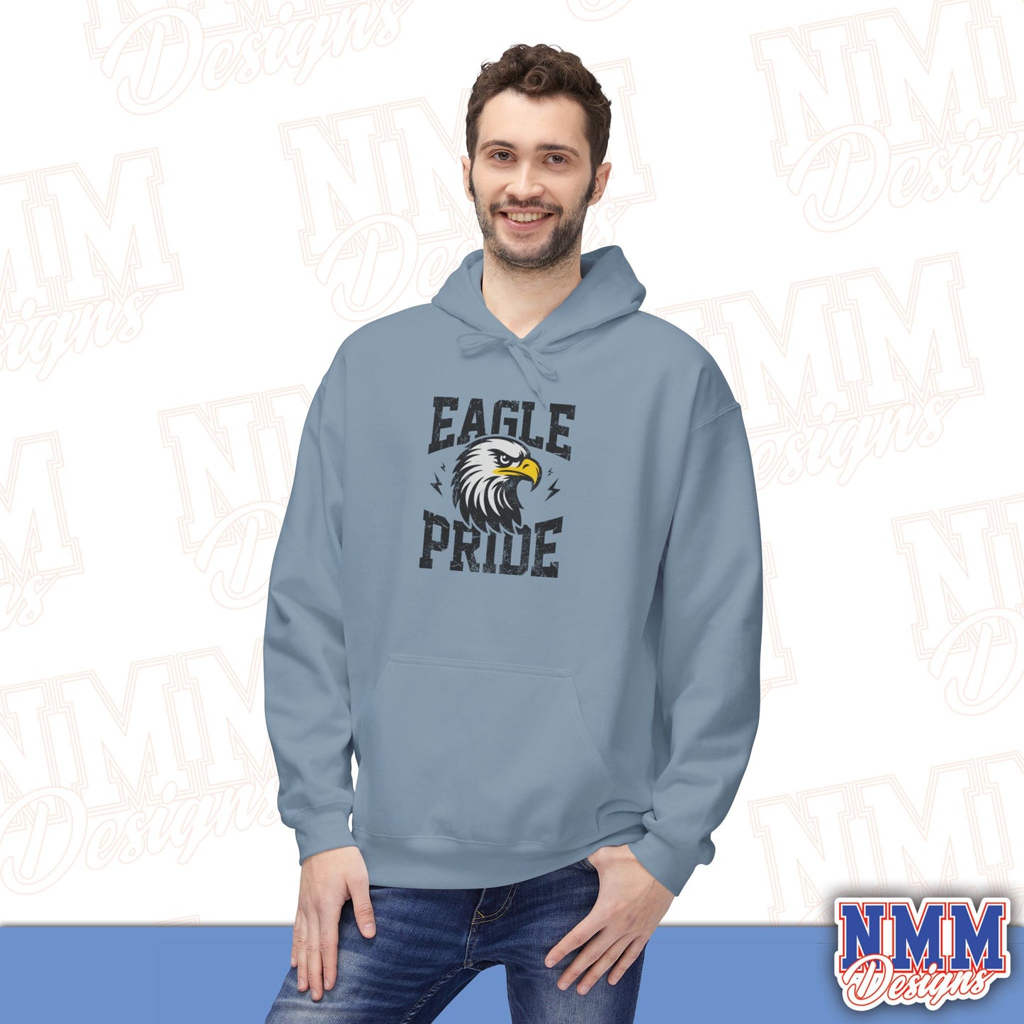 Eagle Pride Fleece Hoodie - Unisex Sweatshirt for School Spirit, Team Wear, Sports Events, Gifts, Casual Outfit